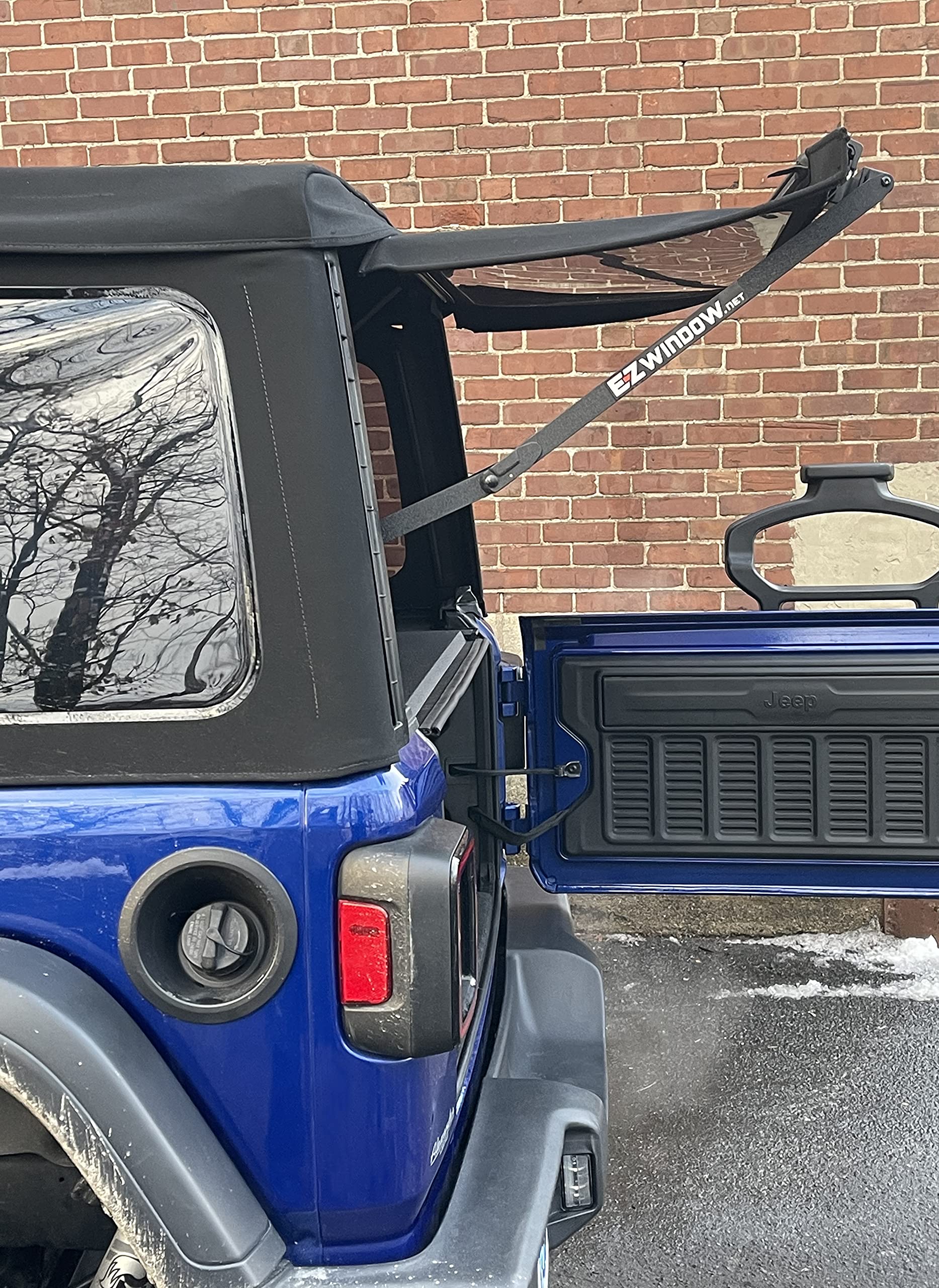 EZWINDOW Rear Window Makes Your Soft top Stay up Like a Hard top Hatch, Connects to existing Window, Drive with it up, Now Easy to use, Fits Jeep Wrangler JL 2018-2020, 2D - Slant Top