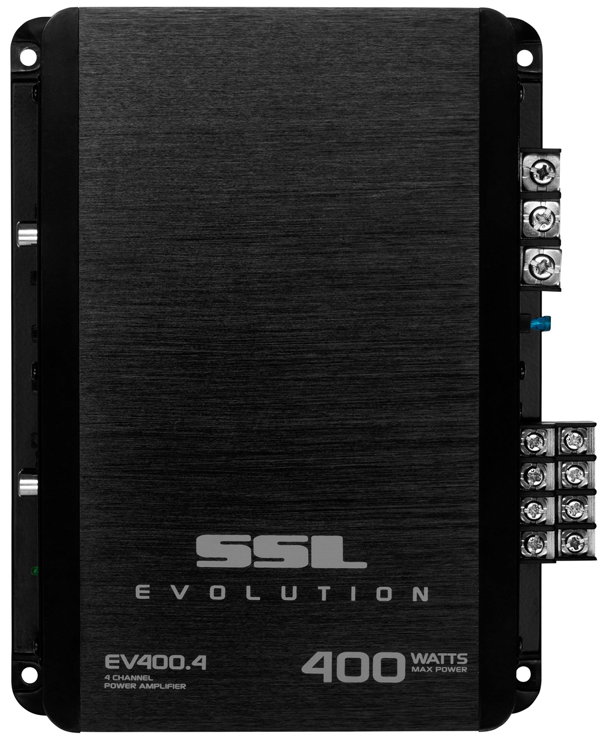 Sound Storm EV400.4 Laboratories Evolution 400 W, 4 Channel, 2 to 8 Ohm Stable Class A/B, Full Range Car Amplifier, Black