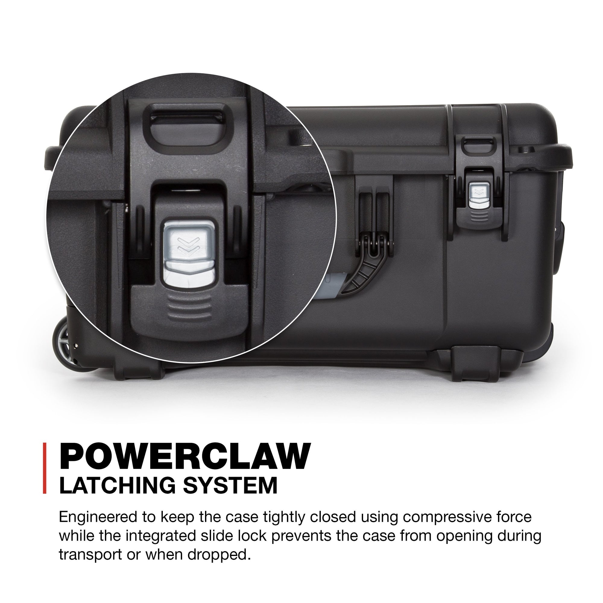 Waterproof NANUK 950 Hard Case with Wheels and Padded Divider - Black