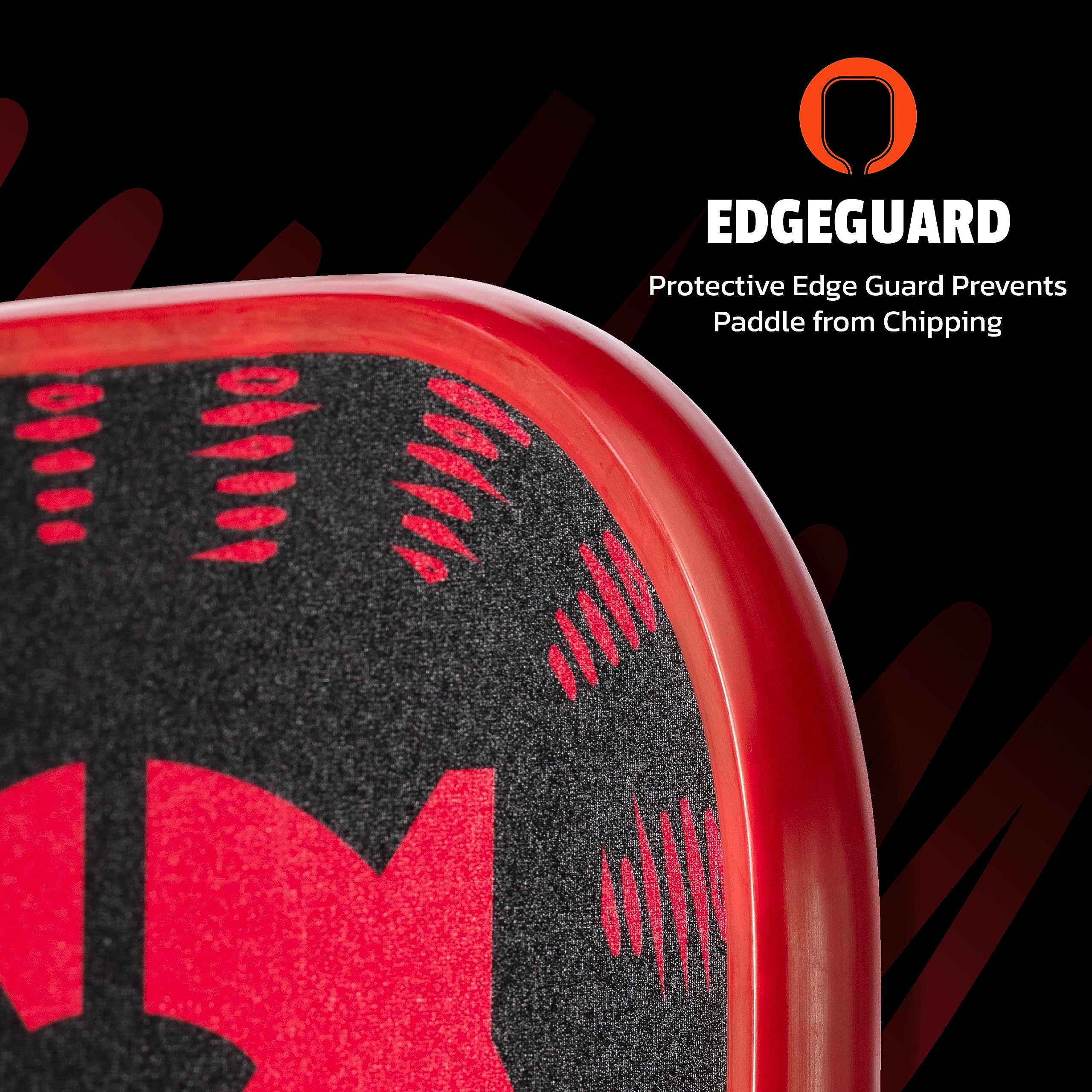 Graphite Onix Evoke Tear Drop Pickleball Paddle Features Tear Drop Shape, Polypropylene Core, and Graphite Face, Red