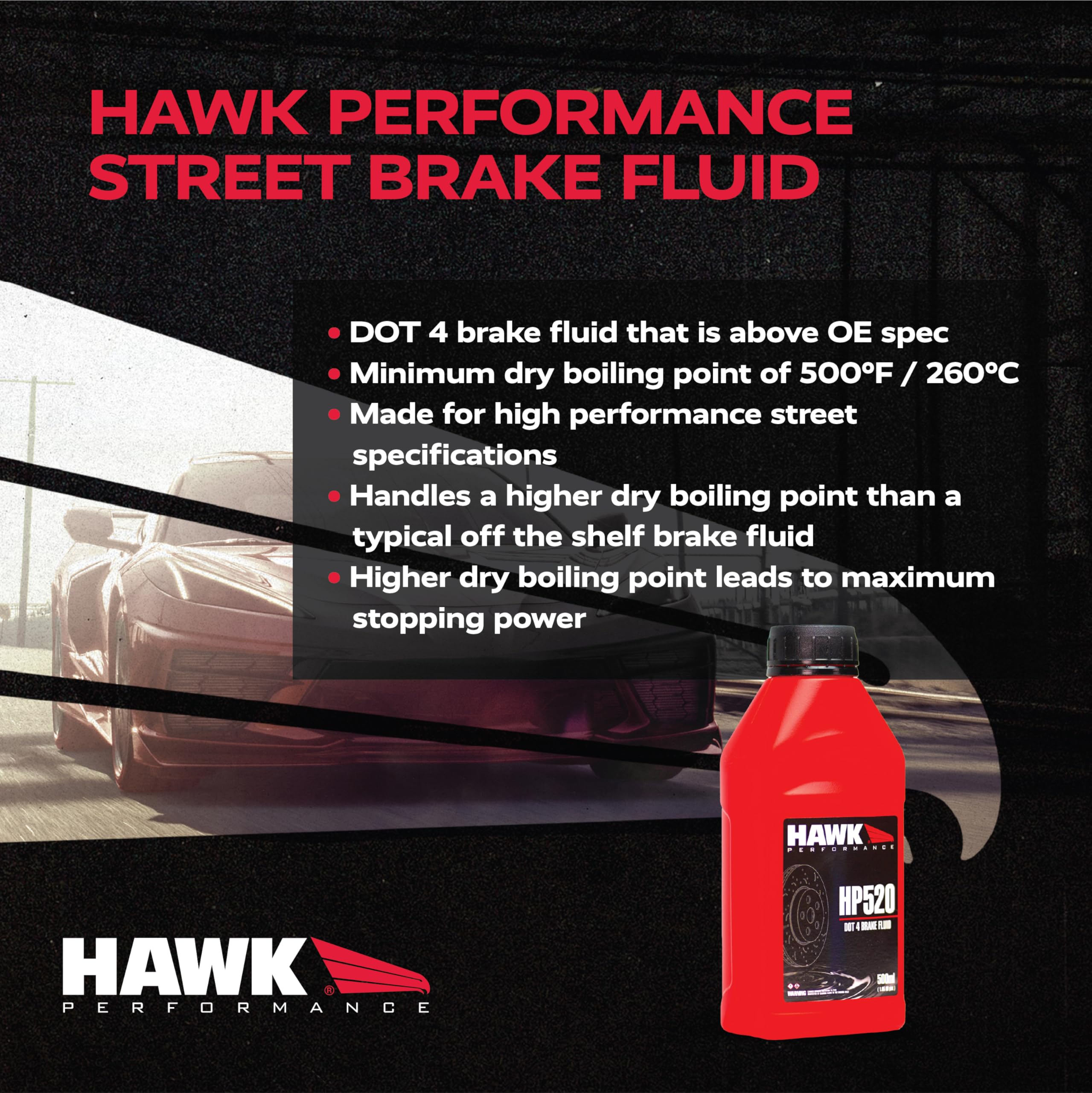 Hawk Performance Street HP520 Street Brake Fluid