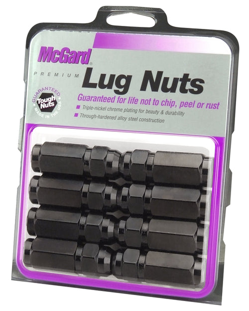 McGard Black 64816 (9/16"-18 Thread Size) Cone Seat Style Lug Nut, (Set of 8), 4 Lug Nuts