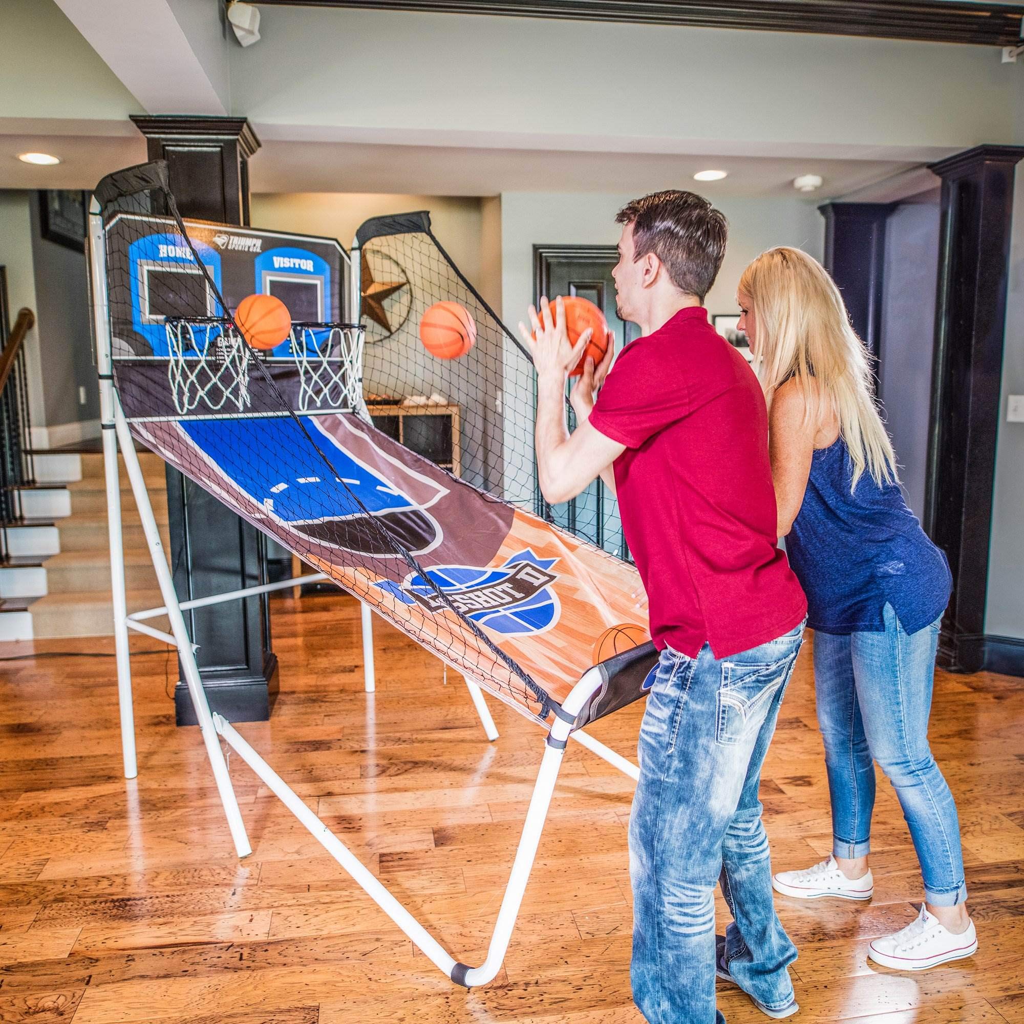 Big Shot II Triumph Sports Double Shootout Basketball Game - LED Scorer - 8 Game Modes - 4 Basketballs