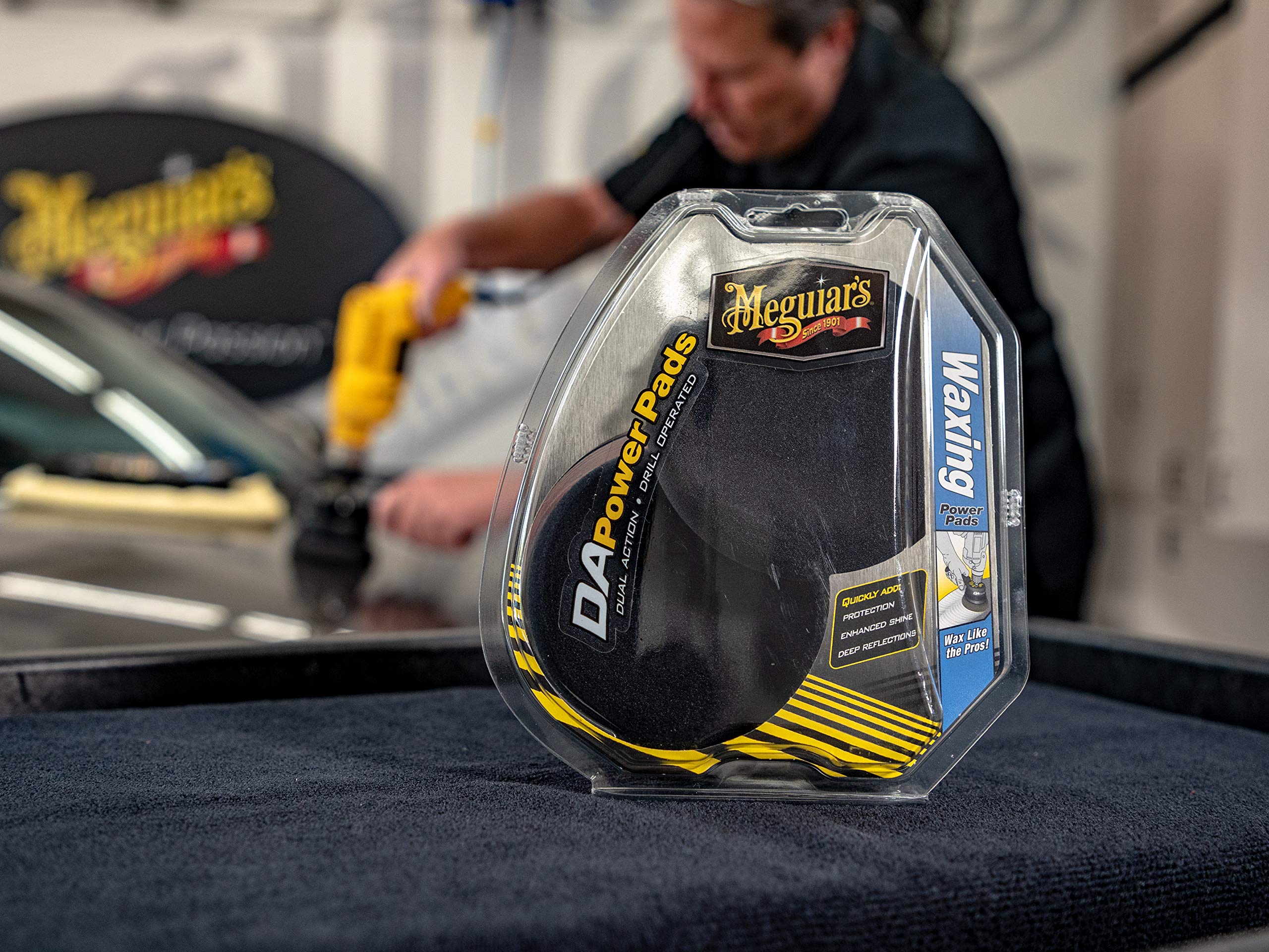 Meguiar’s 4” Waxing Power Pads DA G3509 - Car Pad Waxing Kit Includes 2 Foam Pads for Evenly Applying Wax Protection, Intended or DA Power System Tool and your Favorite Liquid Wax or Sealant, 2 Pads