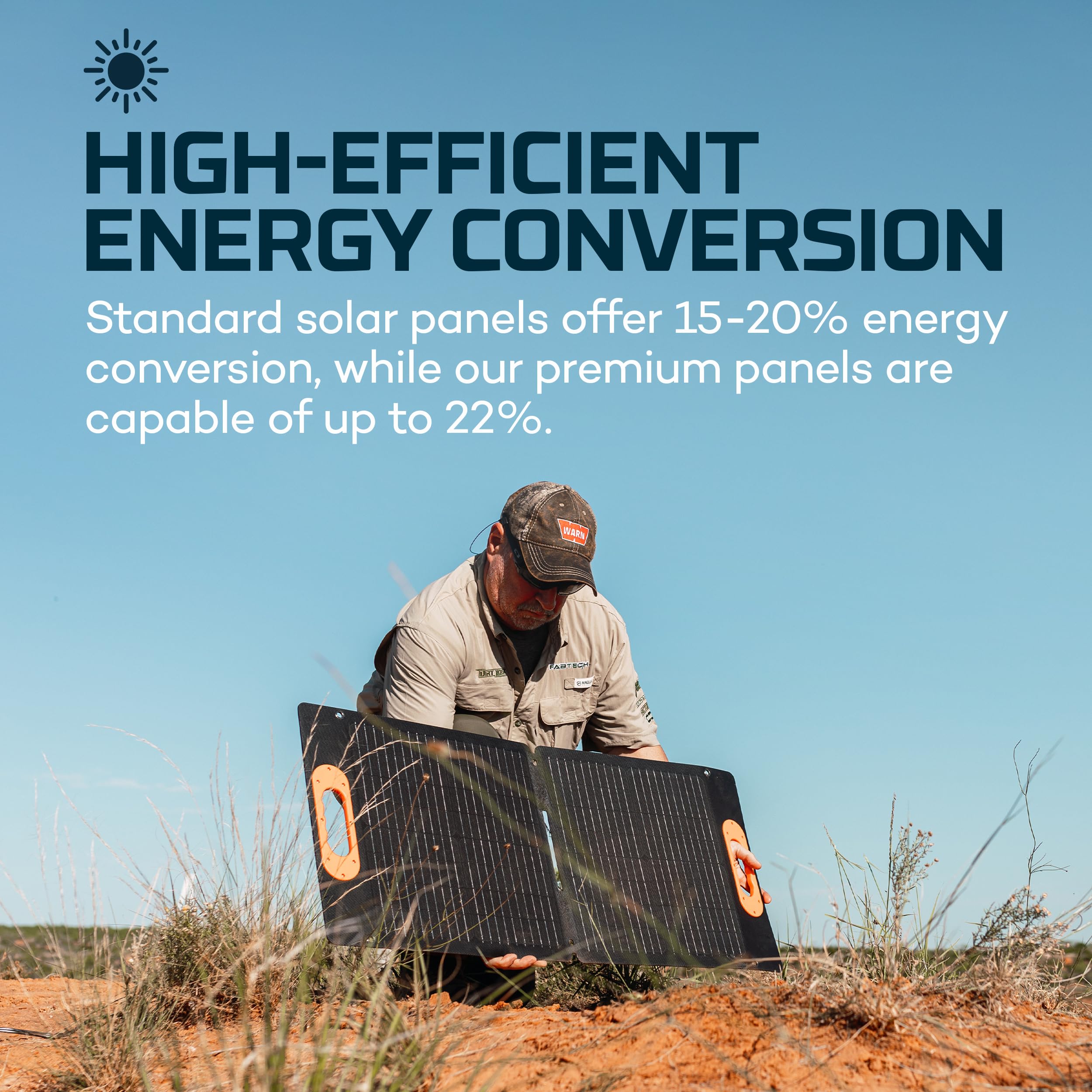100 Watt NEBO RELIANCE Solar Panel | Foldable, 22% Sunlight to Solar Energy Conversion Rate, Compatible with All Rambler, Pinnacle & Intrepid Portable Power Stations to Keep Multiple Devices Charged