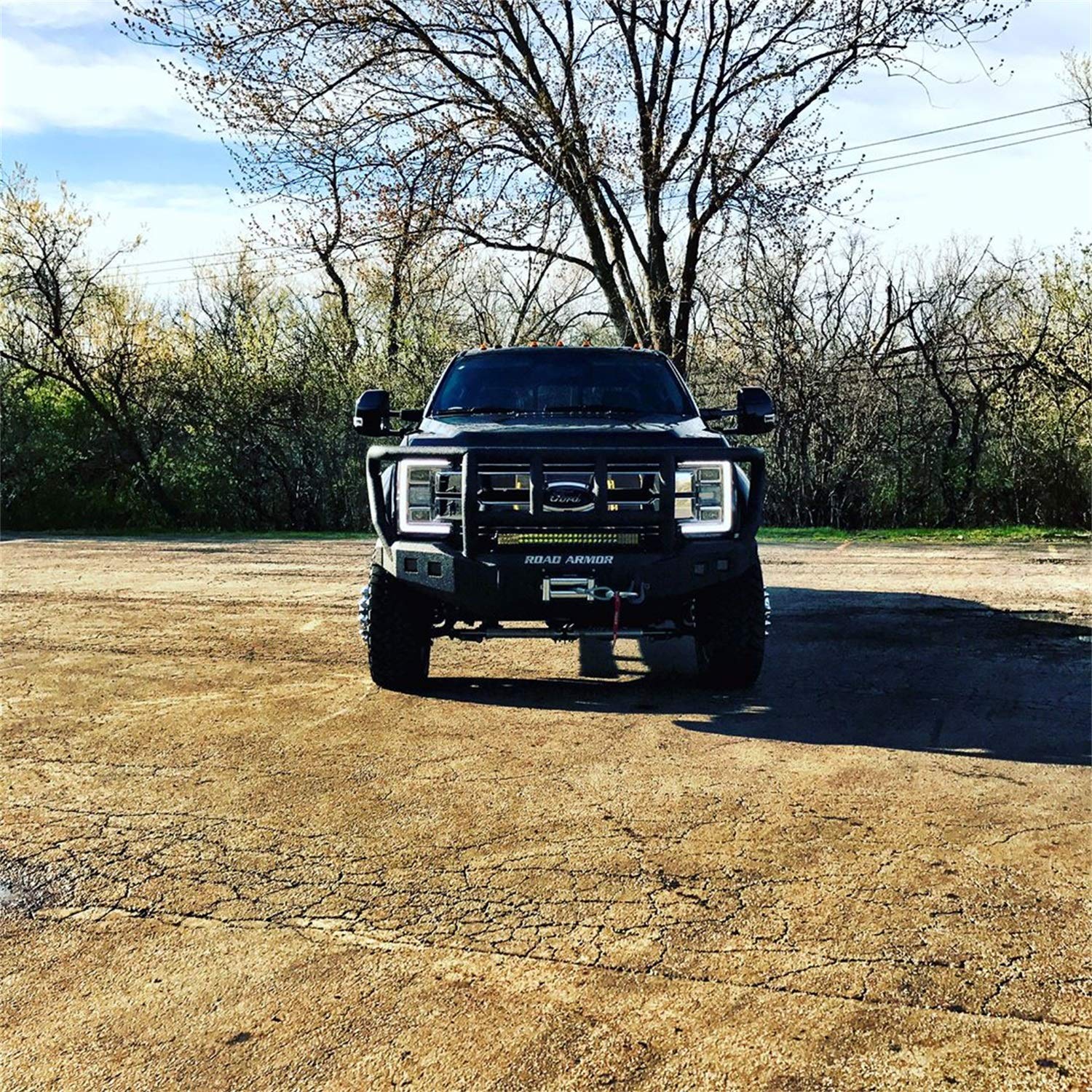 Front Bumper Road Armor 61742B Fits Ford F-250 Super Duty