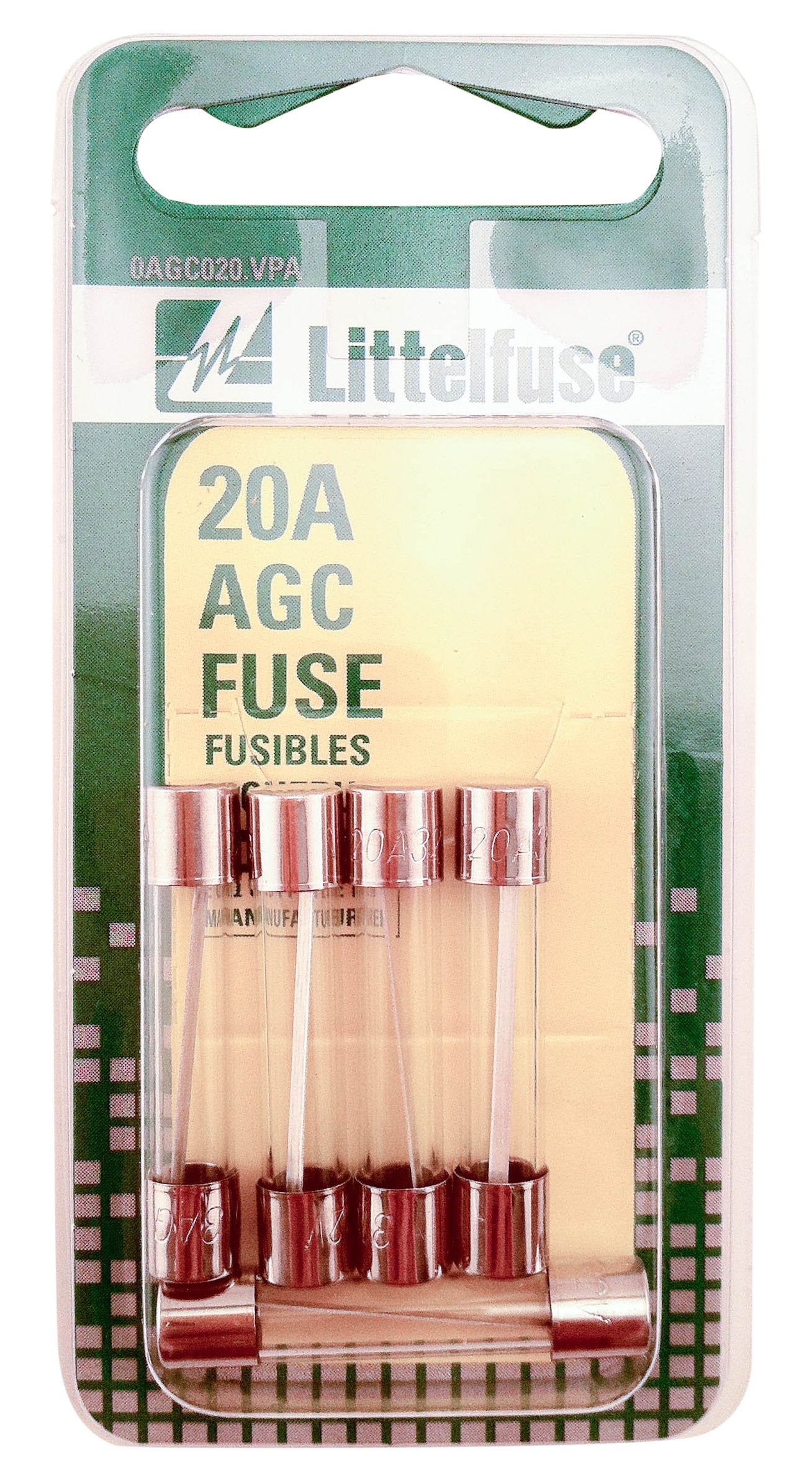AGC20BP Littelfuse AGC GLS Fuse 5CDS/PK, 20A