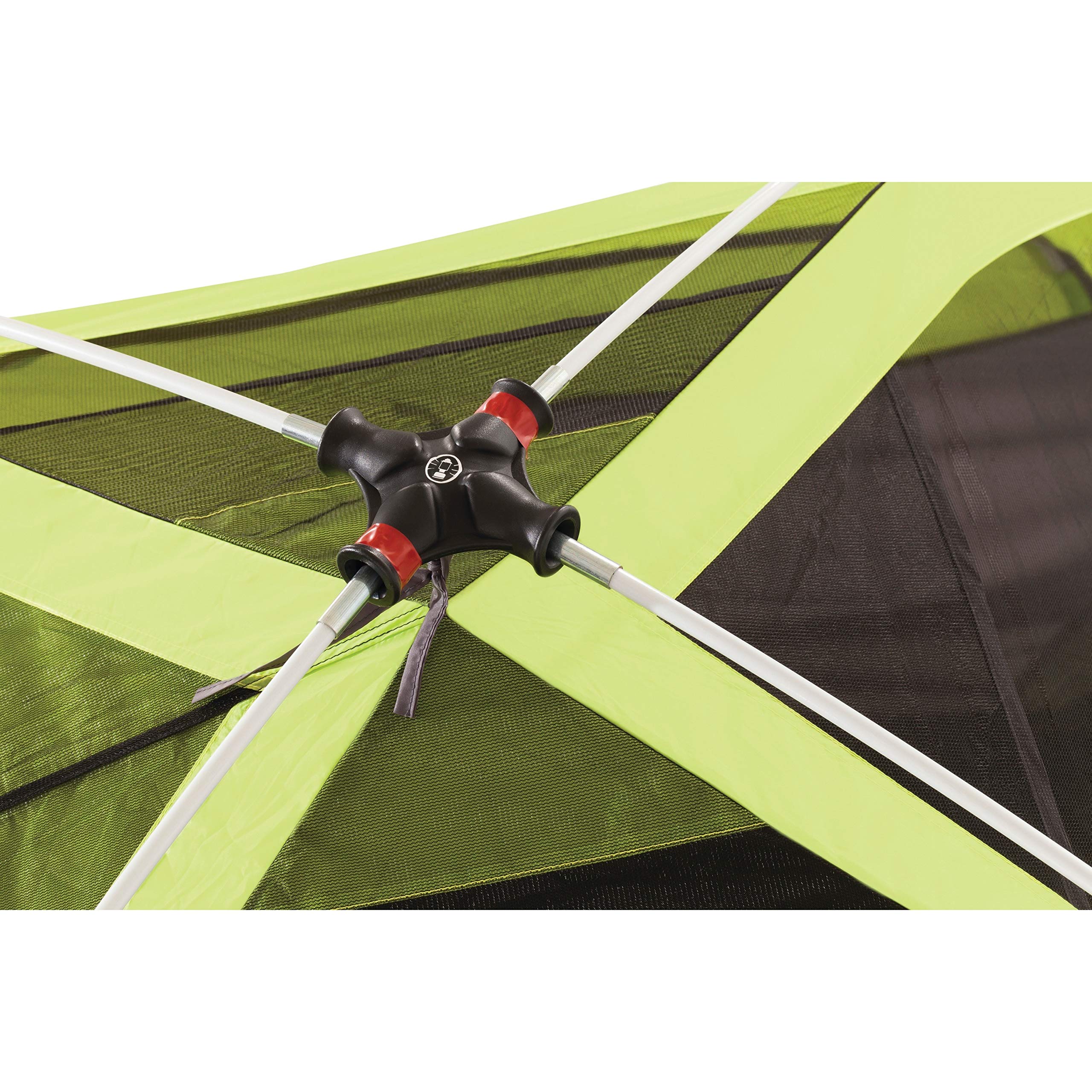 Coleman 6-Person Steel Creek Tent with Screened Porch & Integrated Rainfly, Weatherproof Tent Sets Up in Minutes, Fits Queen-Size Airbed