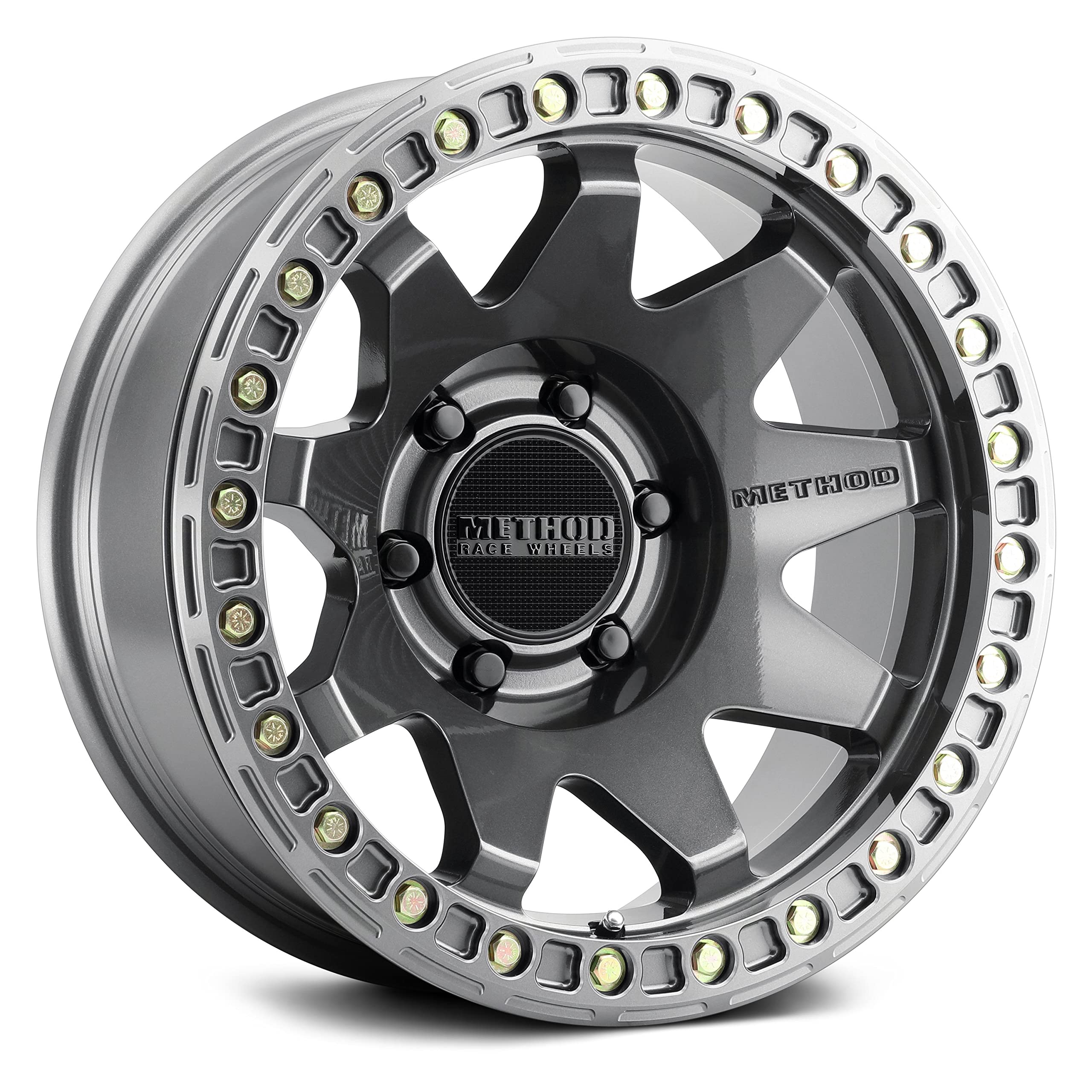 Titanium Method Race Wheels 108 Wheel with Gloss (17 x 9. inches /5 x 5 mm, -44 mm Offset)