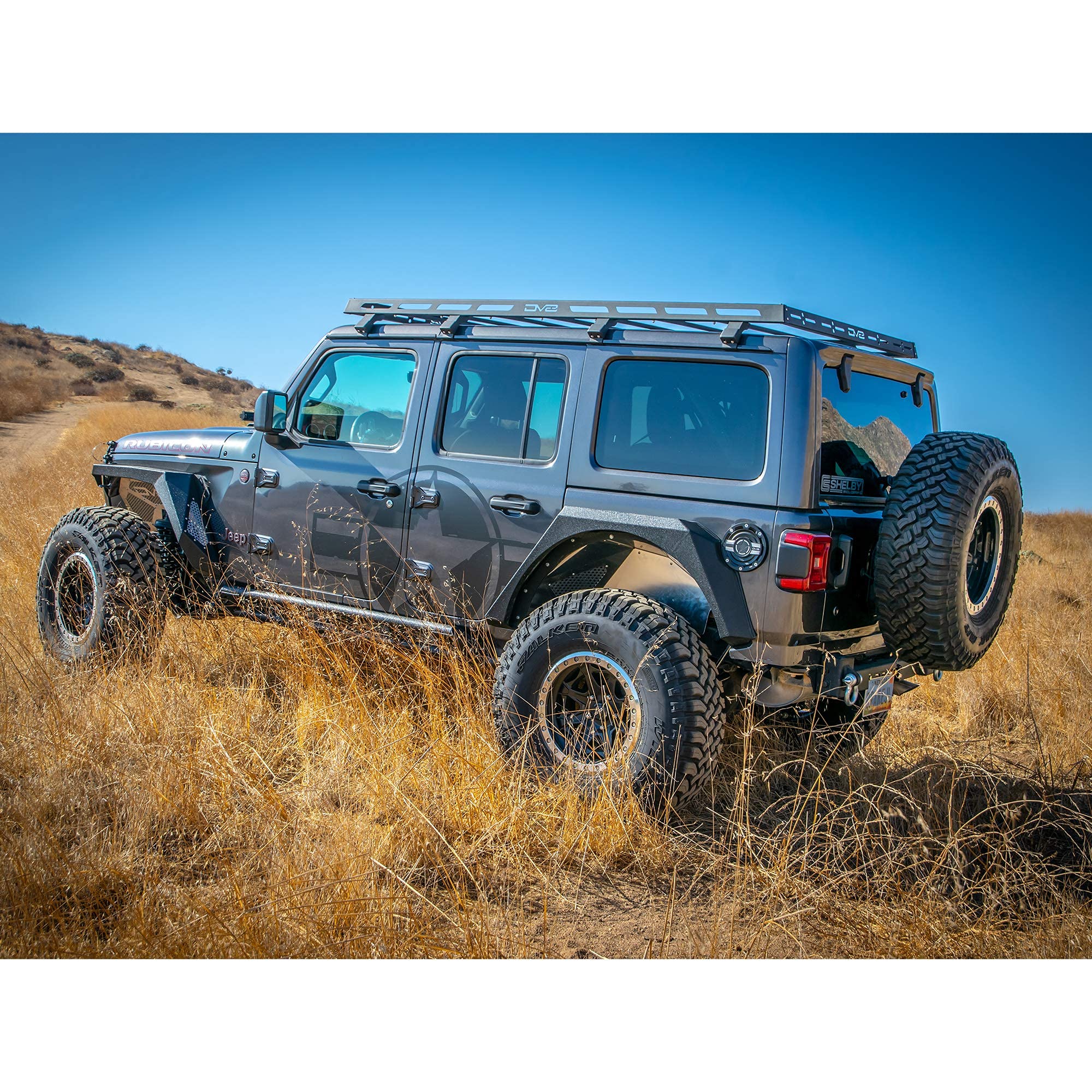 Roof Rack DV8 Offroad for 2018-2025 Jeep Wrangler JL 4 Door | Hard Top | Bolt-On Installation | Multiple Tie Down Points | 200lbs Capacity | Made from 1/8” Thick Steel