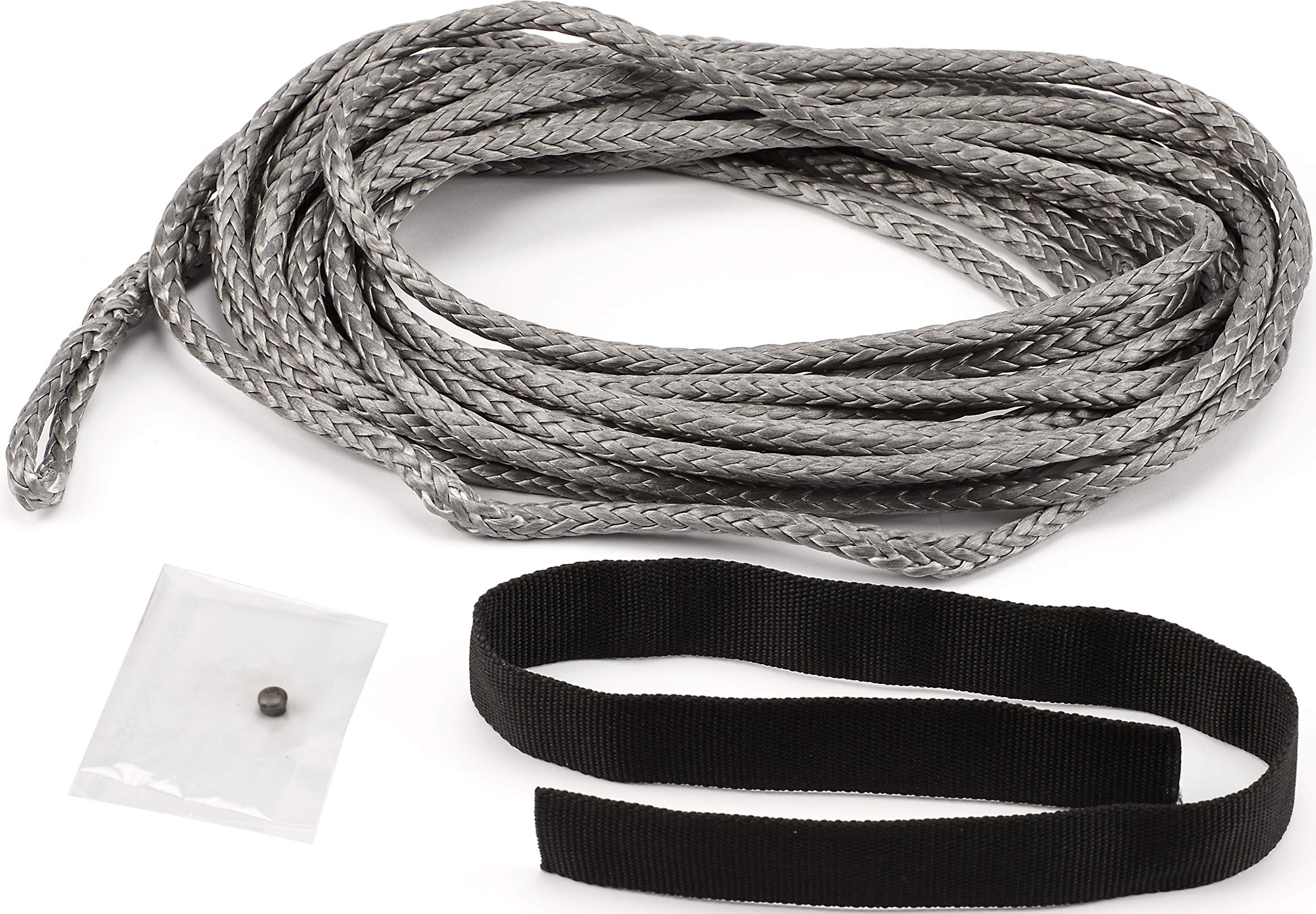 100976 WARN Service Part - Winch Synthetic Rope Replacement Kit, Fits: AXON and VRX Winches - 1/4" x 27'