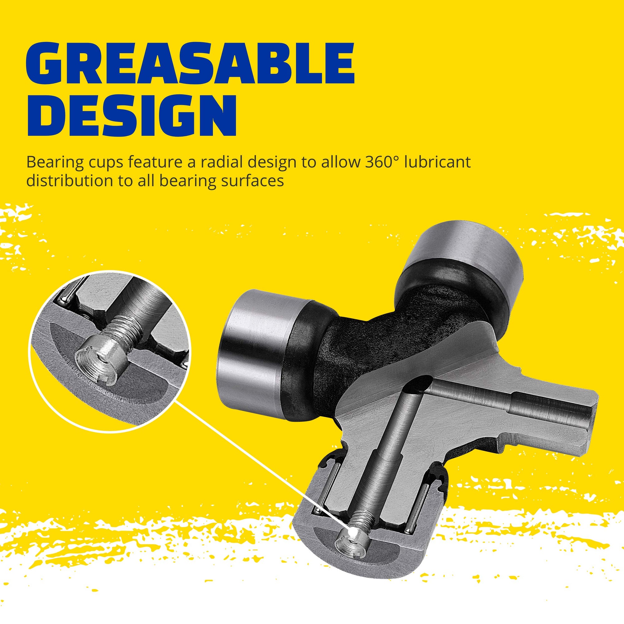 Super Strength MOOG Greaseable Universal Joint for Jeep Wrangler