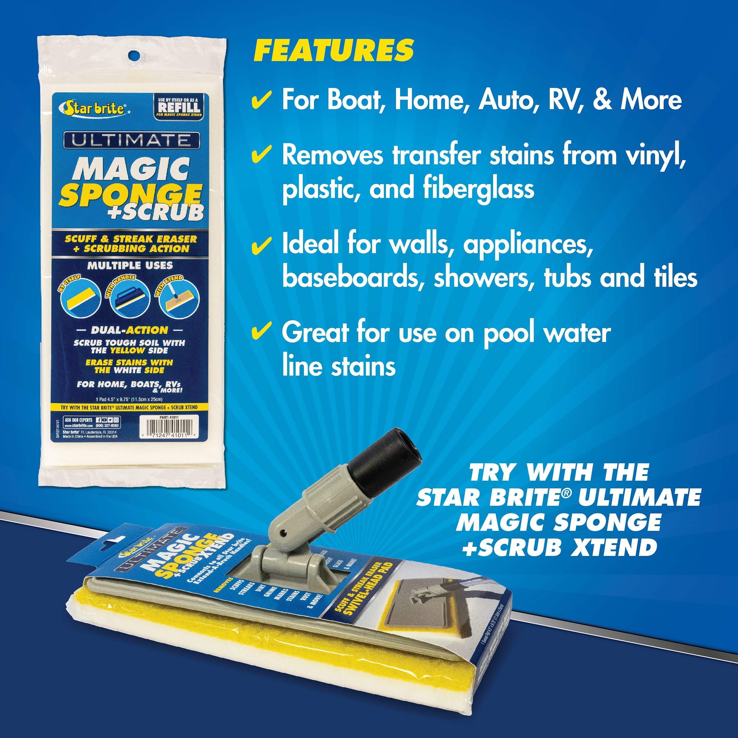 Ultimate Sponge STAR BRITE Magic + Scrub (041011)