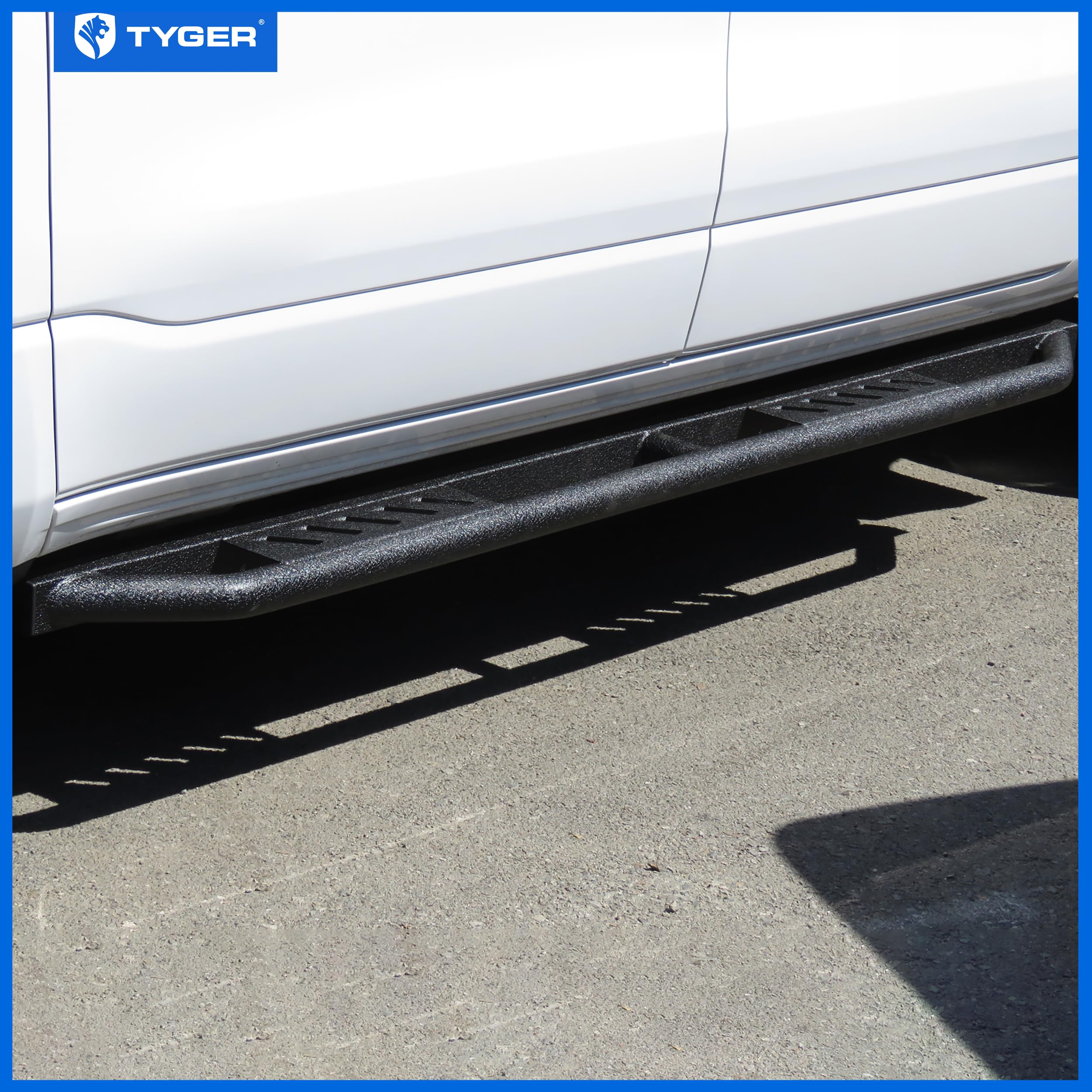 Tyger Auto Trax Side Steps 2019-2026 Compatible with Ram 1500 (Not Fit 19-24 Classic) | Crew Cab | TG-TX7D29398 | Textured Black Rail Running Board
