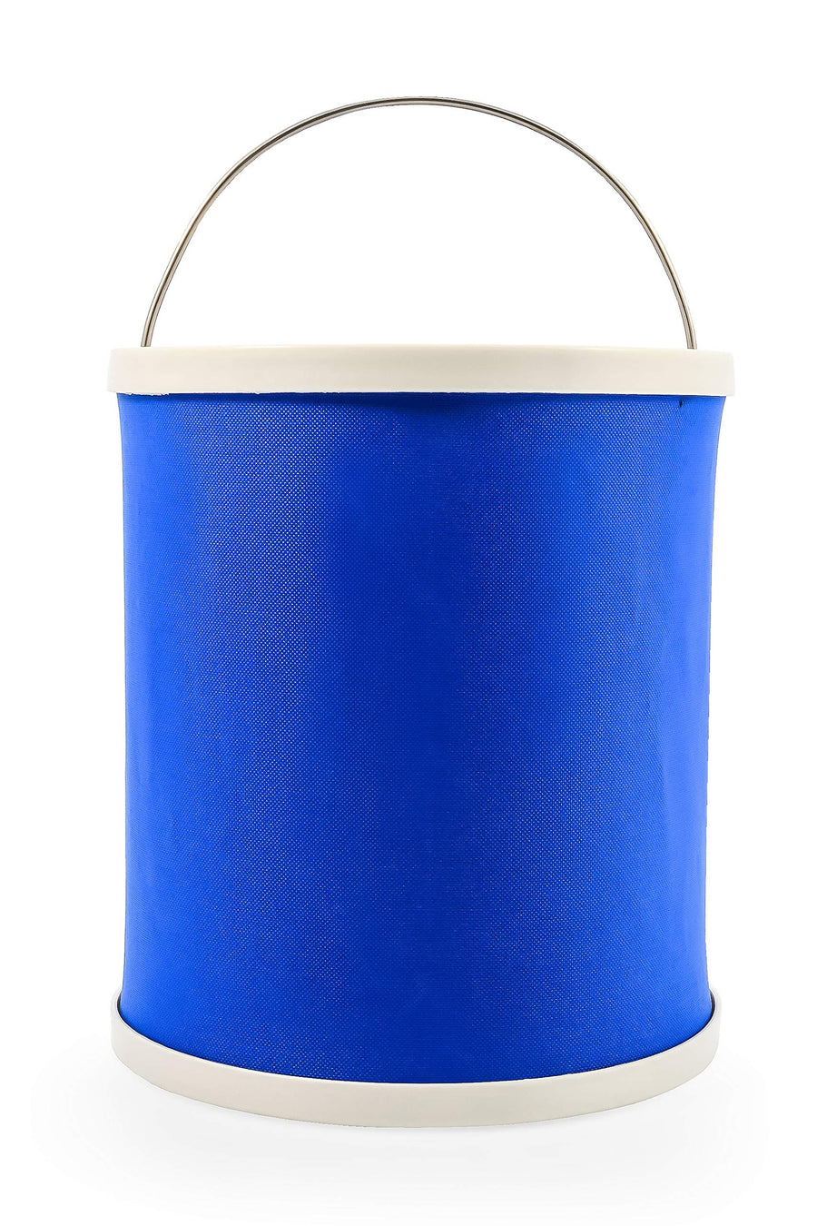 Camco Collapsible Bucket with Storage Case- Durable Bucket Pop Up with Watertight Fabric, Holds 3 Gallons of Water - Great for RVs, Camping, Fishing, Boating, Hiking and More - Blue (42993), Blank Ski