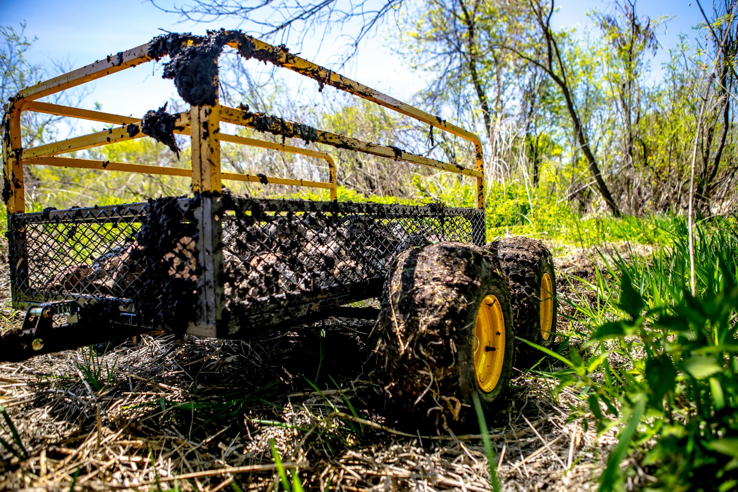 Polar Trailer TA HDM 1400 – Heavy-Duty Utility Trailer with Tandem Walking Arm, 92" x 51" x 36", Military-Grade Steel Mesh, Rust-Resistant, 10-Minute Assembly