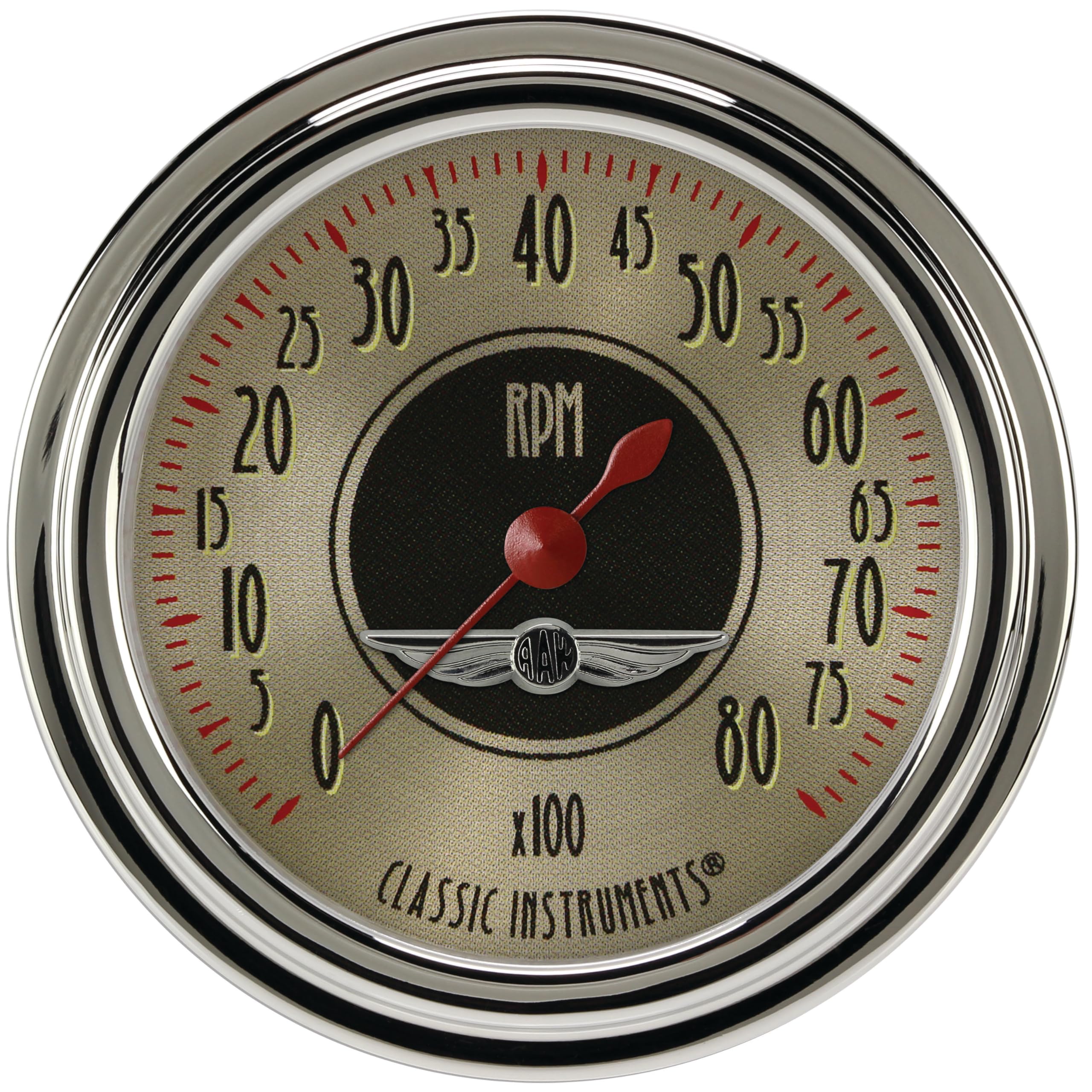 All American Nickel Classic Instruments 2 5/8" Tachometer Full Sweep AN383SLC