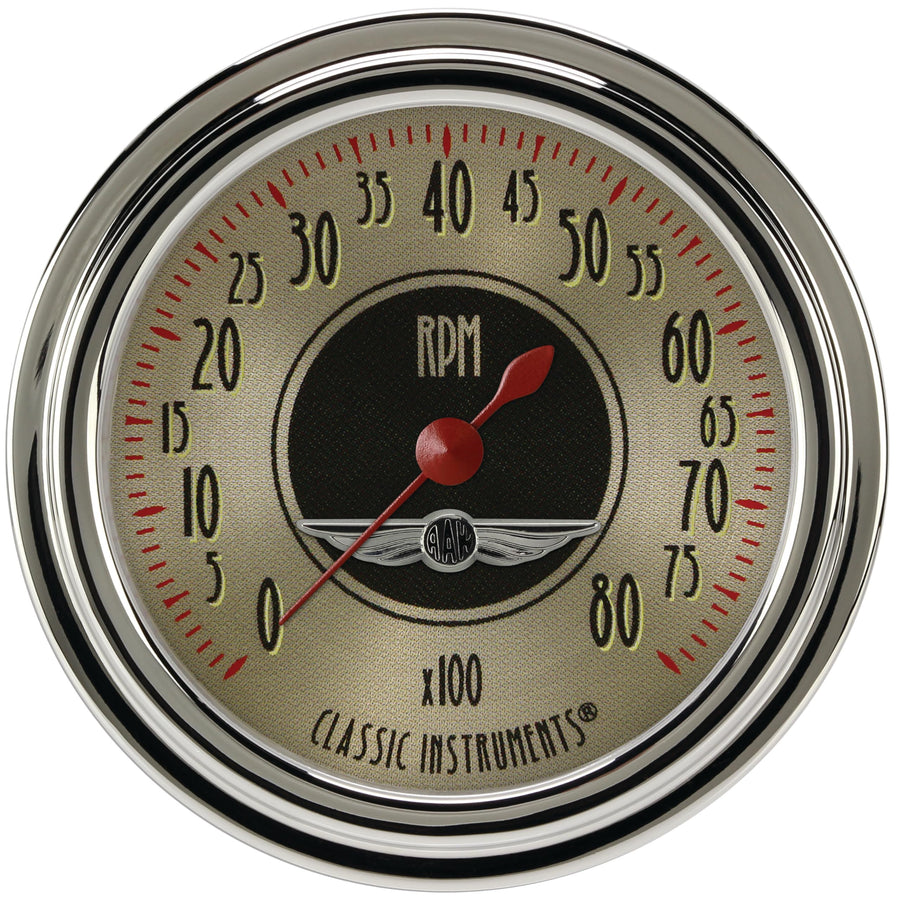 All American Nickel Classic Instruments 2 5/8" Tachometer Full Sweep AN383SLC