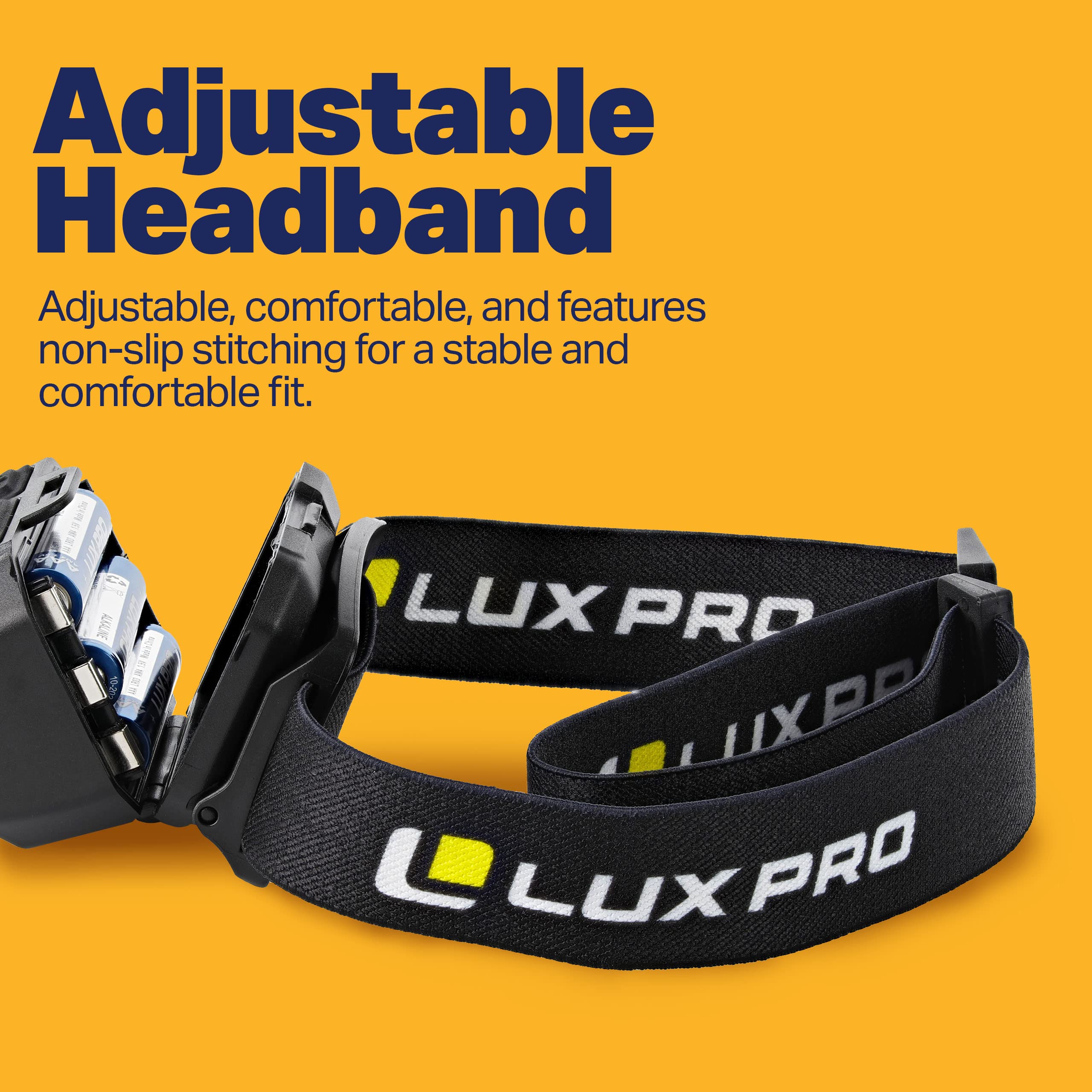 Multi-Function LUXPRO Ultra Bright 450 Lumen Multi-Color LED Headlamp