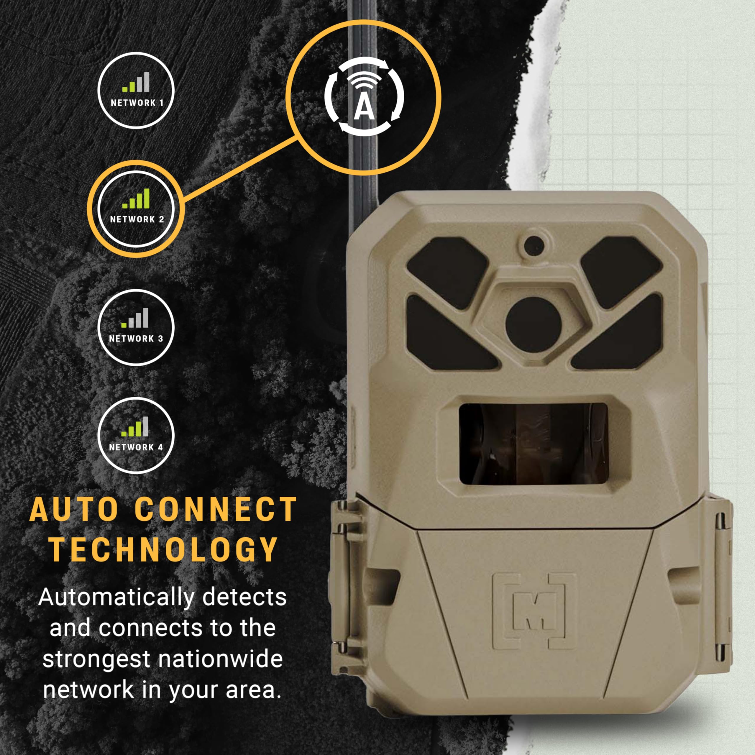 Moultrie 2 Pro Edge Cellular Trail Camera - Auto Connect Nationwide 4G LTE - On Demand 40MP Photo - 1440P Video with HD Audio - Ai False Trigger Elimination - 100 Ft Detection Range - No-Glow Flash