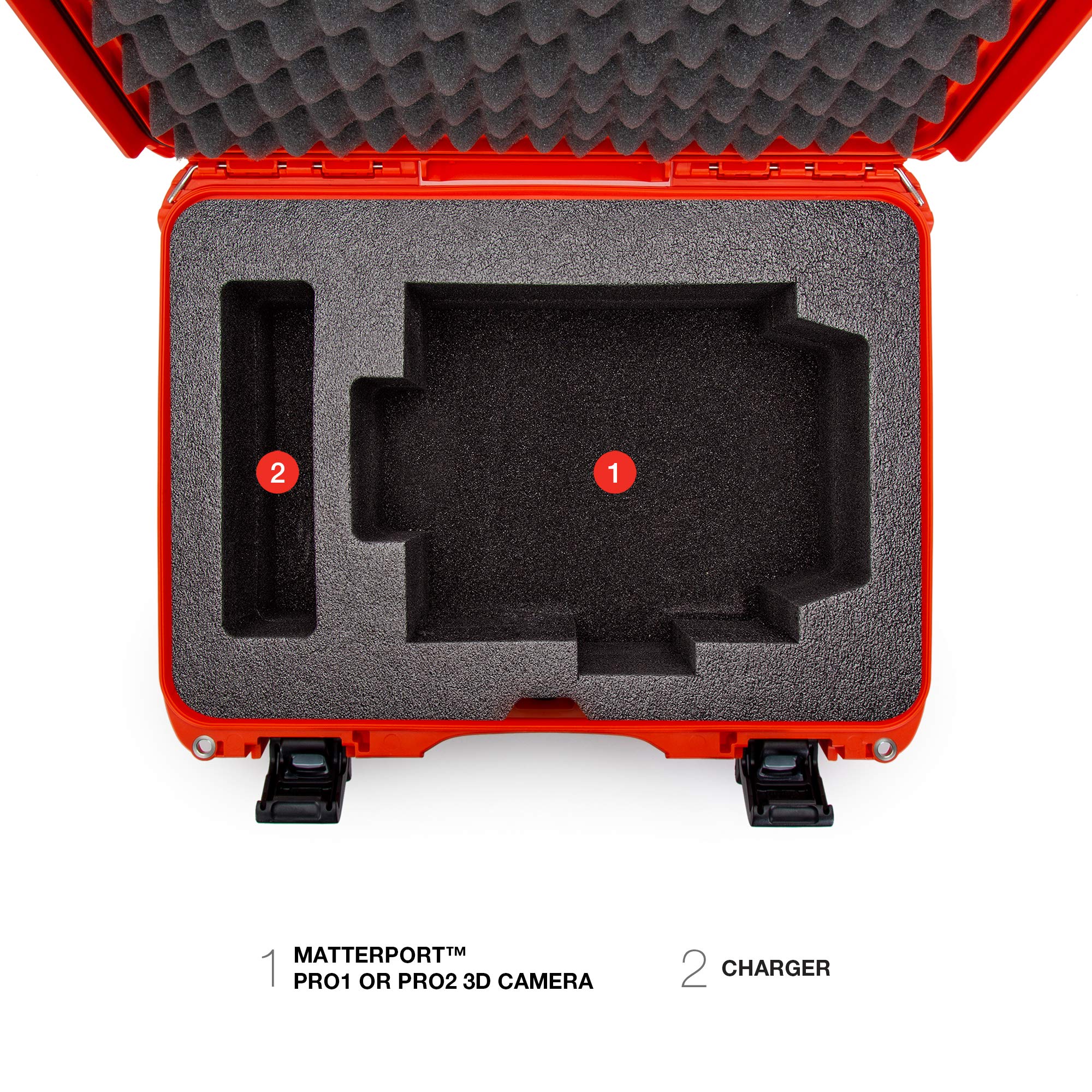 Waterproof Nanuk 925 Hard Case with Custom Foam, Orange