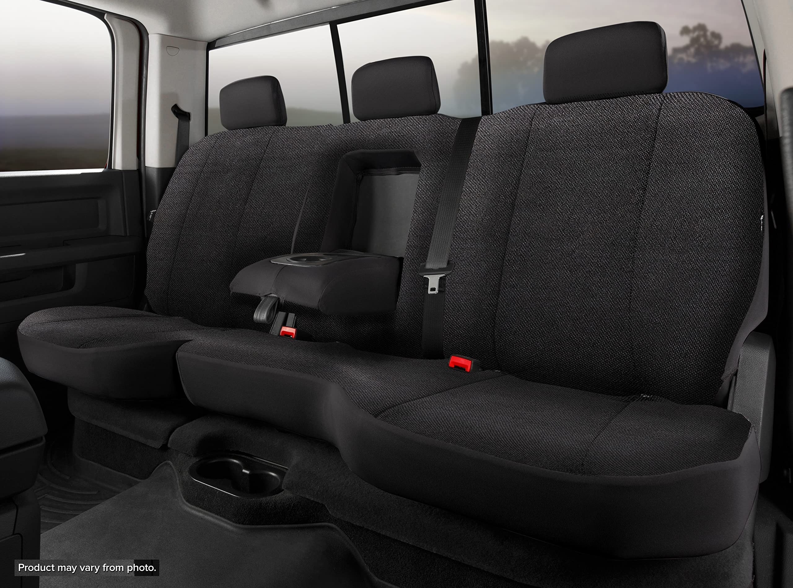 Custom Fit FIA TRS42-79 Black Rear Seat Cover Split Seat 60/40 - Saddle Blanket (Solid Black)