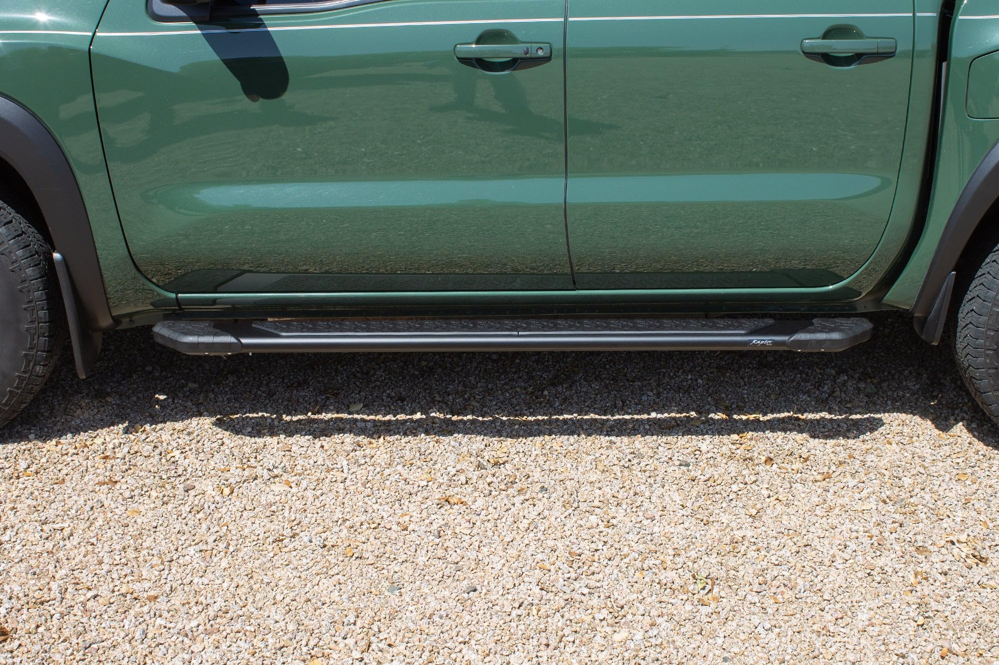 Running Boards Raptor Series Steps 5in Treadsteps Black Aluminum Compatible with 05-26 Frontier Crew Cab
