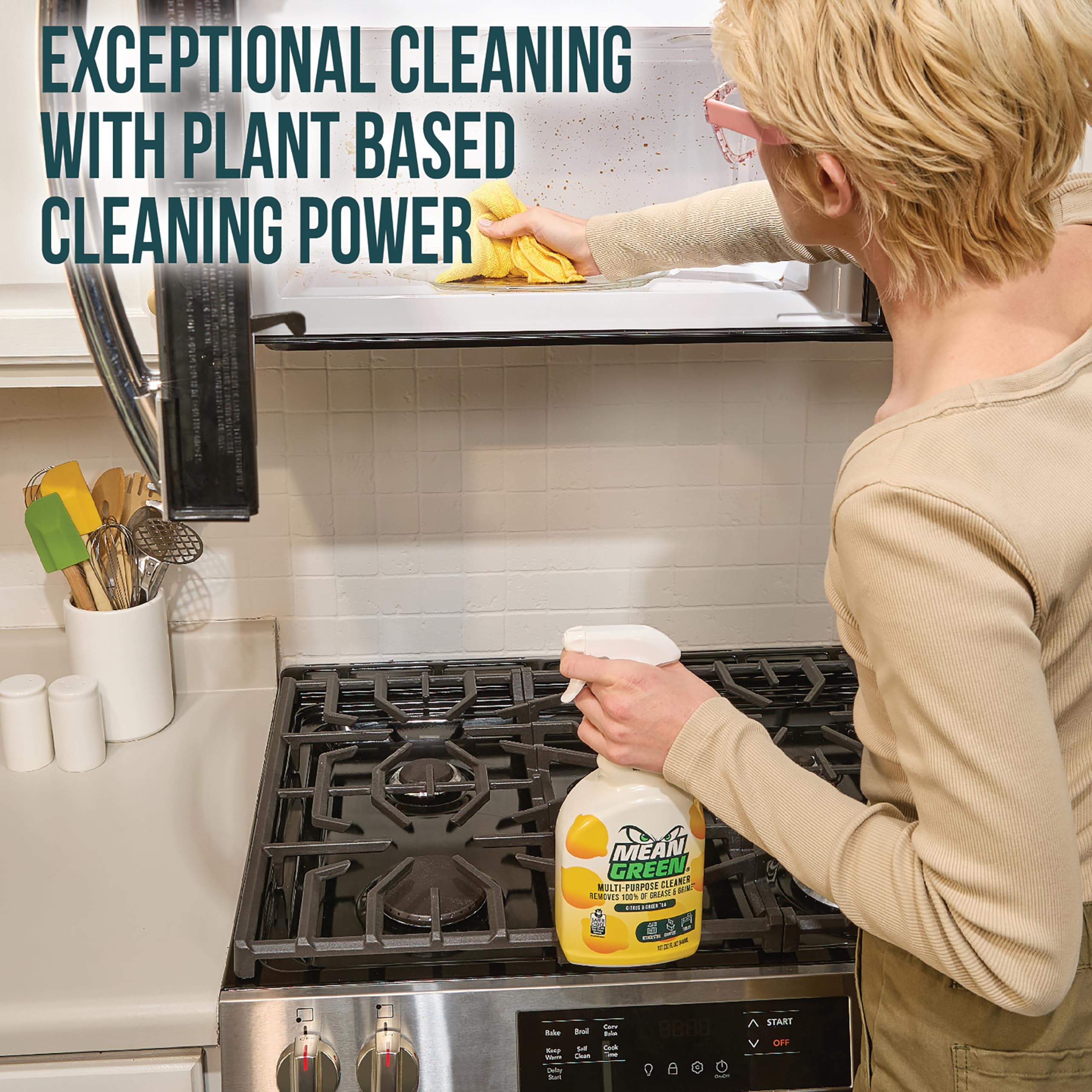 Mean Green Multi-Purpose Cleaner Non-Concentrated Ready-to-Use, Citrus & Green Tea, 32 Ounce
