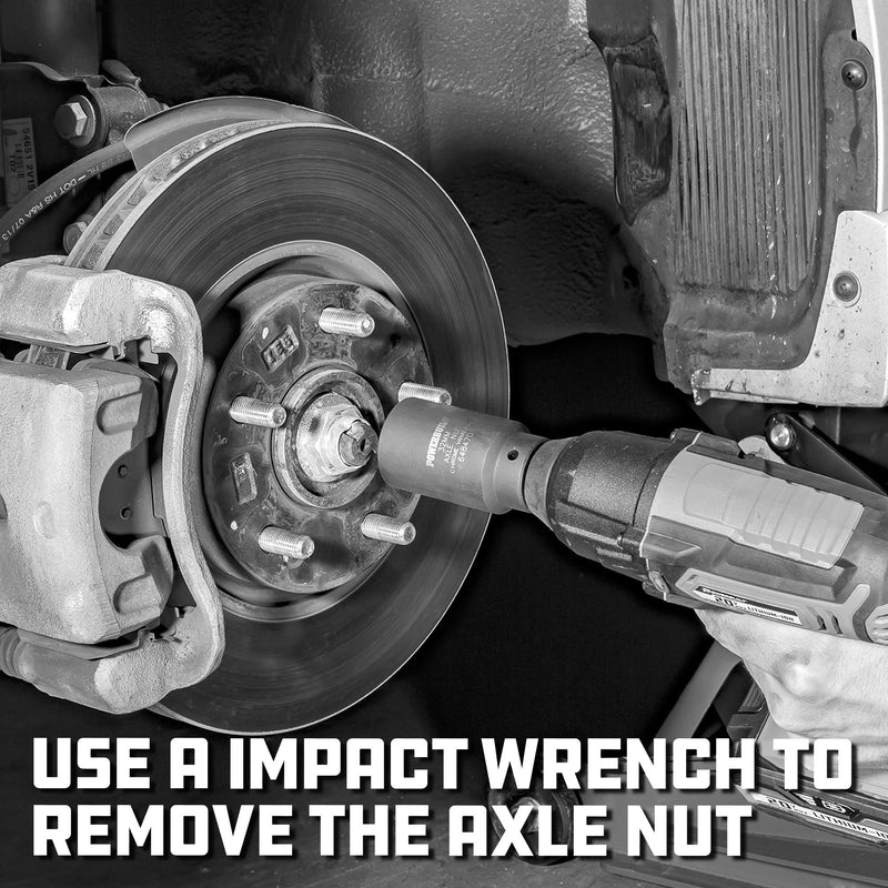 9 Piece Powerbuilt Deluxe Axle Nut Socket Set, Tools for Removing Front Wheel Axle Nuts, Foreign Vehicles - 648991