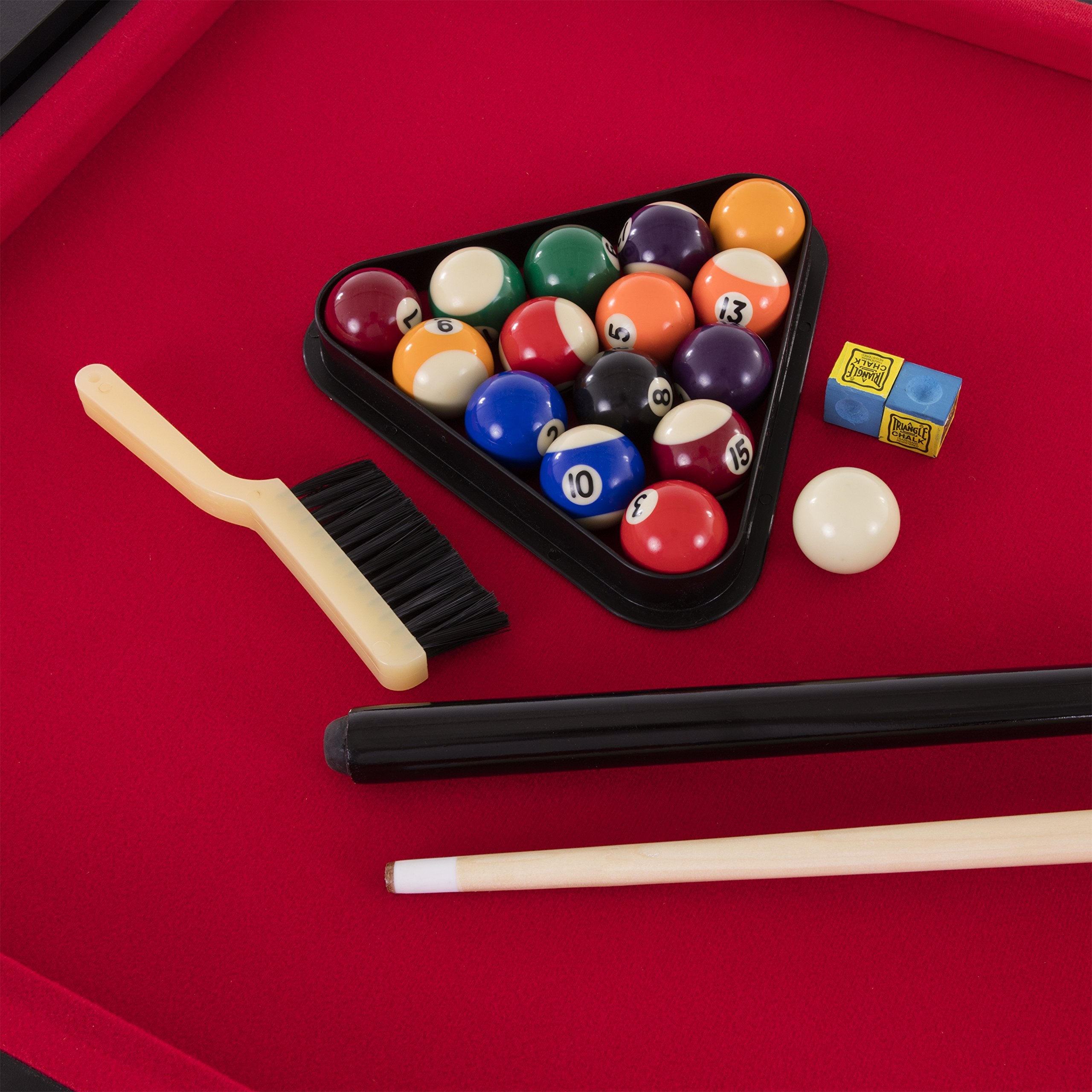 4-in-1 TRIUMPH SPORTS USA Rotating Swivel Multigame Table – Air Hockey, Billiards, Table Tennis, and Launch Football, Black/White, 23.75 x 32.00 x 48.00