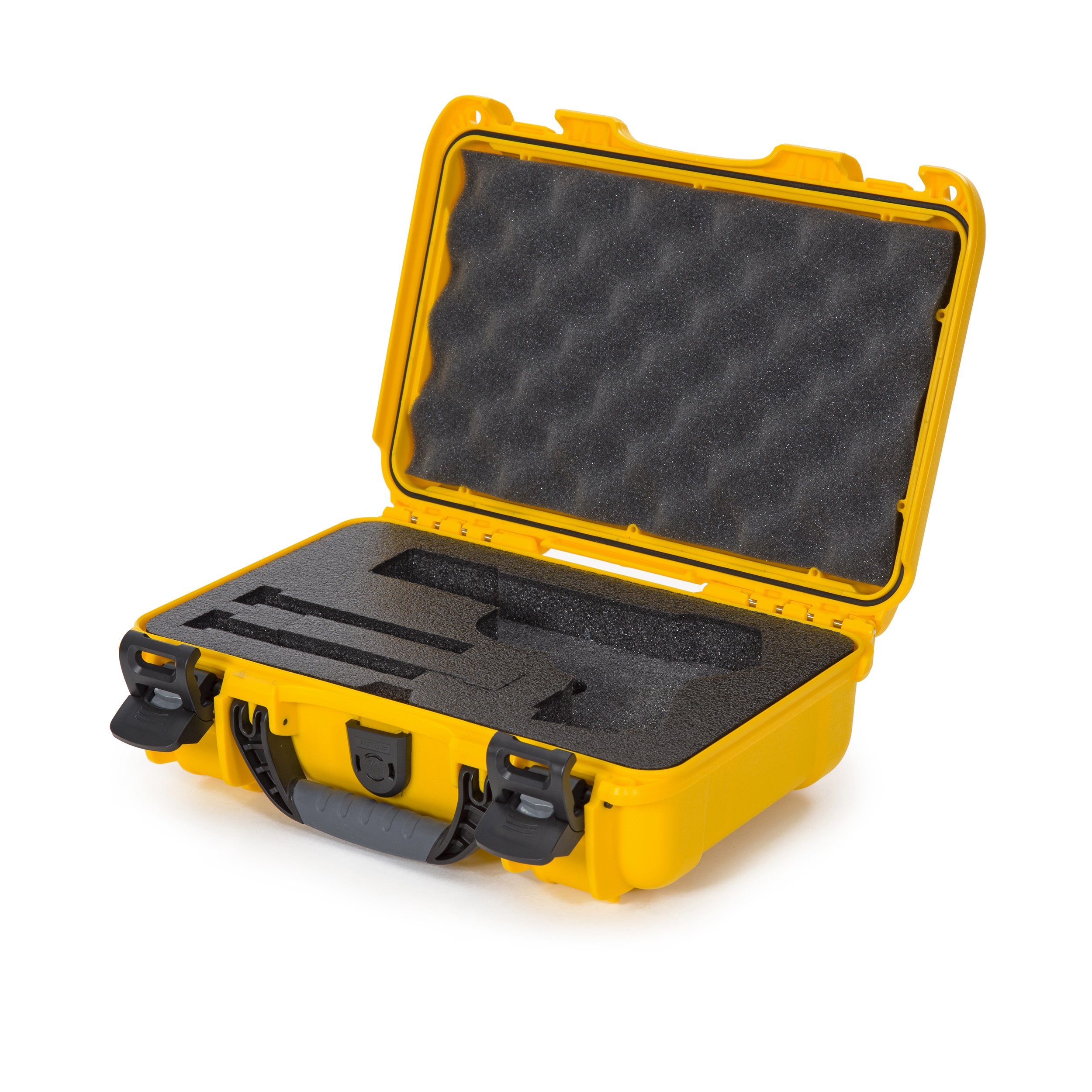 Nanuk Waterproof 909 Classic Pistol/Gun Case, Military Approved with Custom Insert - Yellow (909-CLASG4)