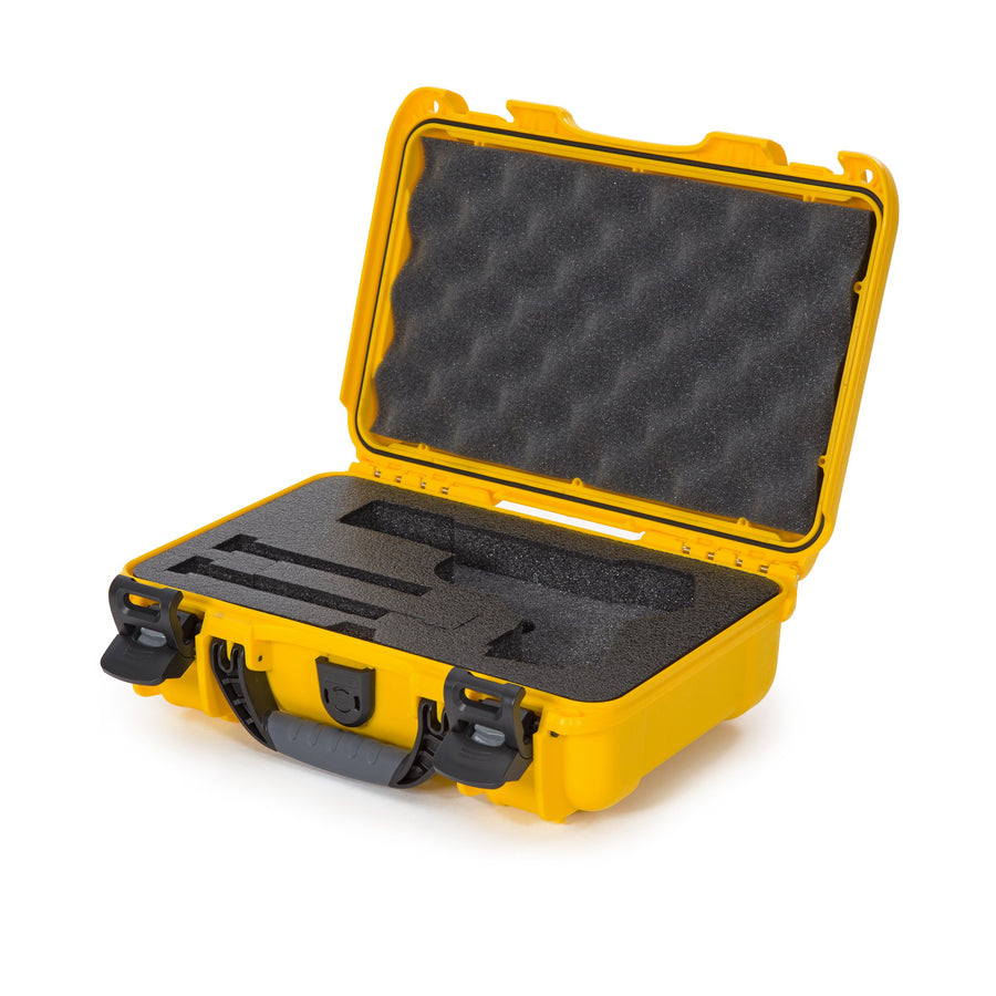 Nanuk Waterproof 909 Classic Pistol/Gun Case, Military Approved with Custom Insert - Yellow (909-CLASG4)