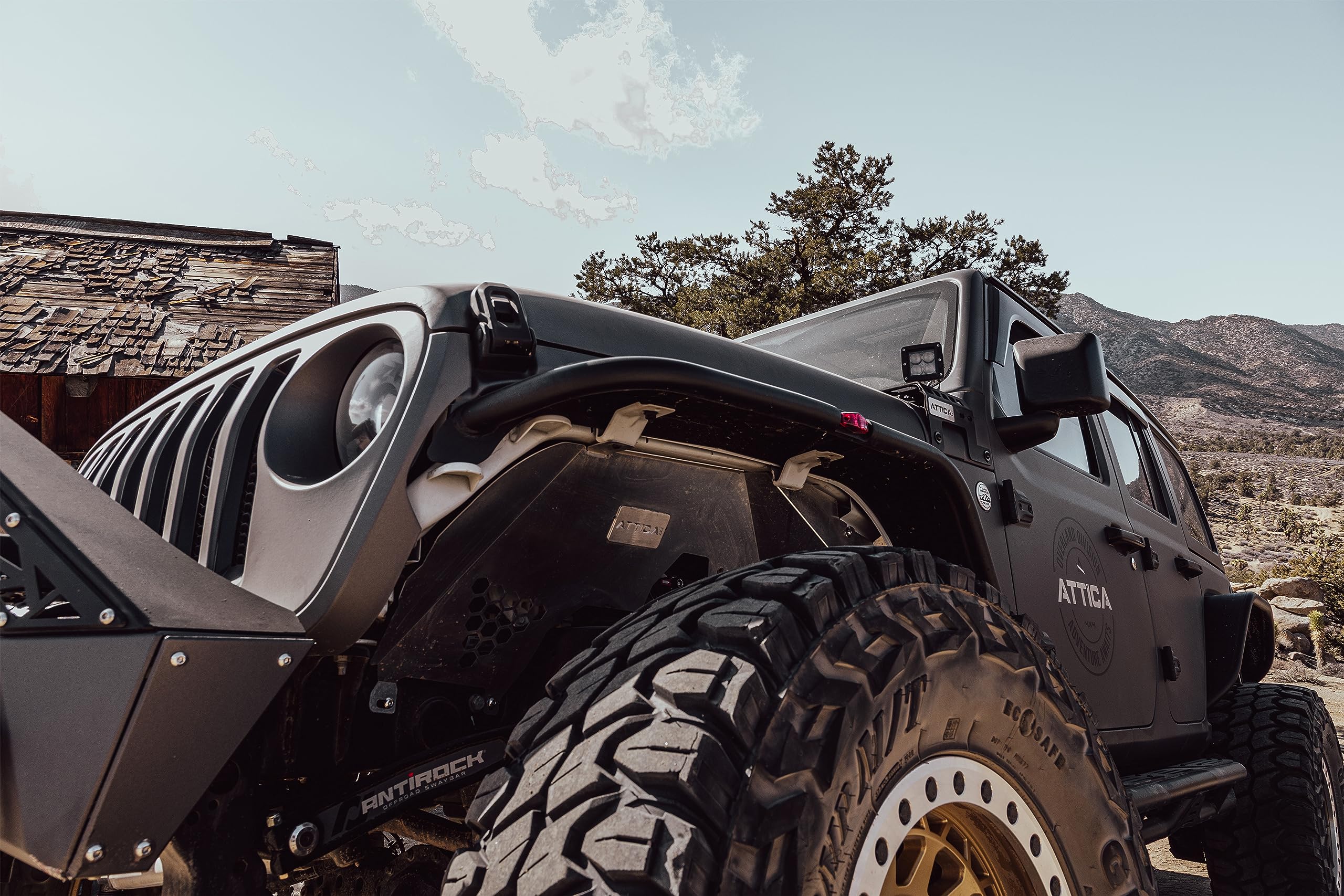 Attica4x4 Cobra Tek - Terra Series Inner Fender Liner | Compatible with Jeep Wrangler JL (2018-2023) | Aluminum Protection and Style | Silver Finish.