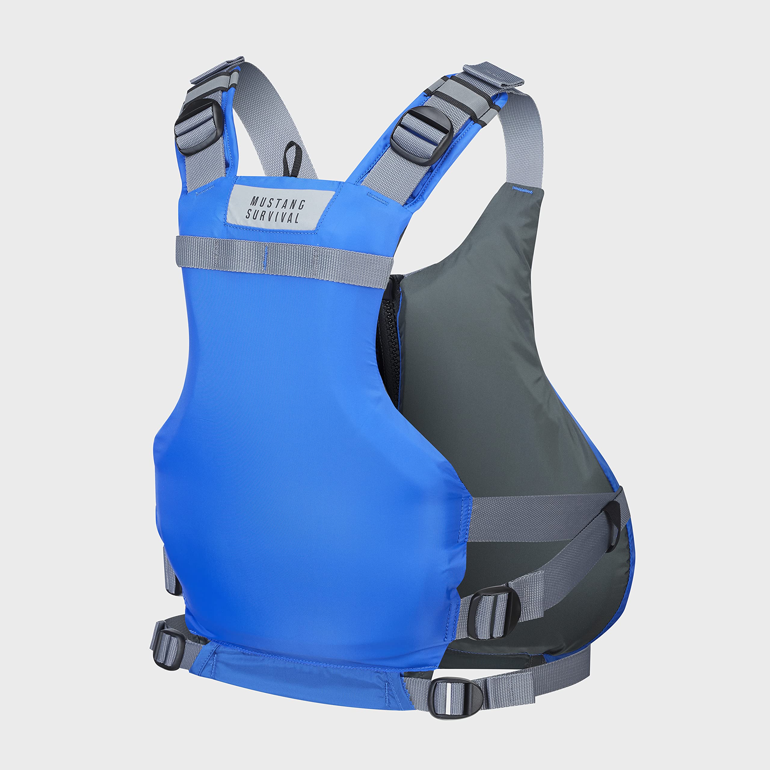 SURVIVAL MUSTANG Trident Harmonized Foam Front Zip PFD for Adults (Blue - S/M)