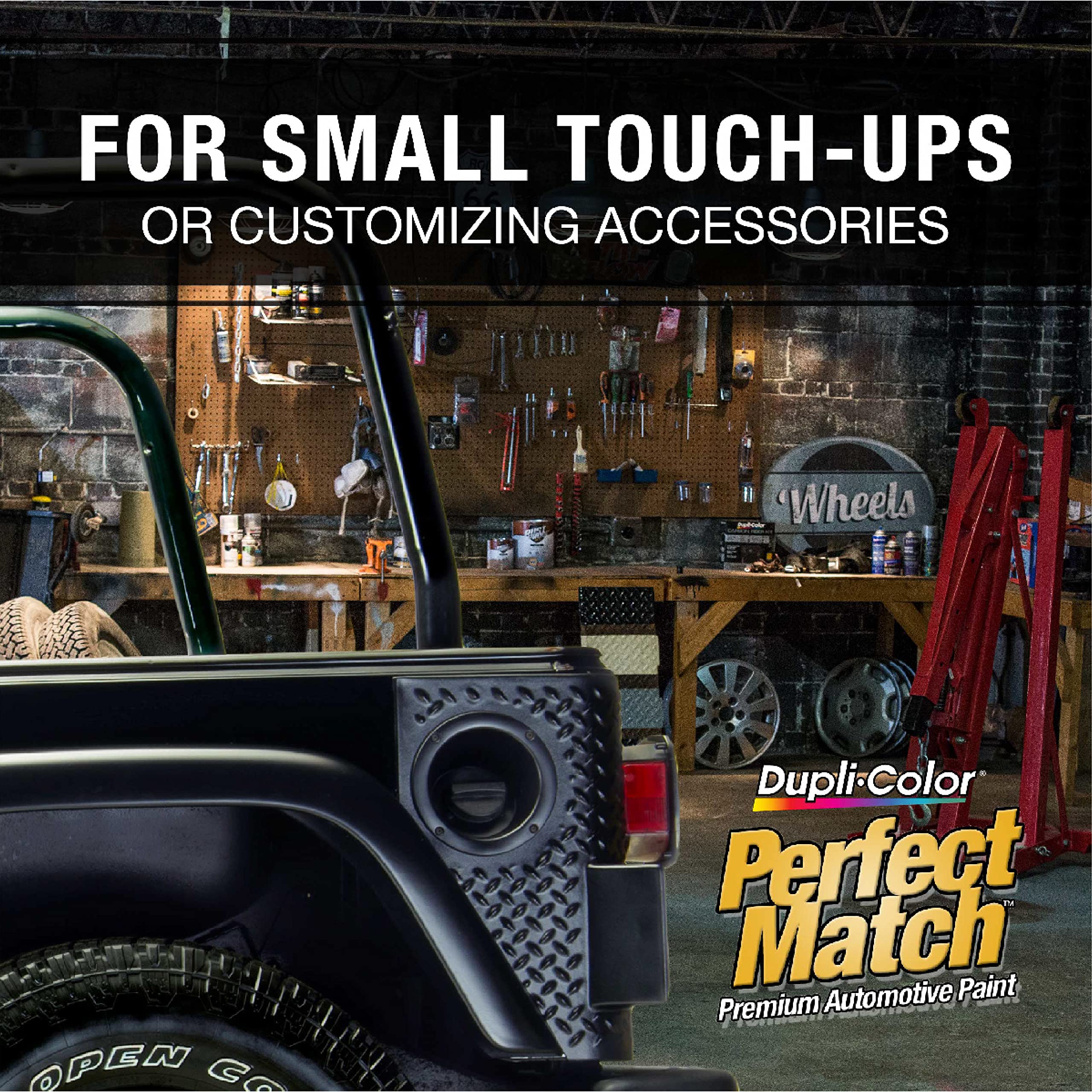 Perfect Match Dupli-Color Automotive Spray Paint - Universal Flat Black - 8 oz. Aerosol Can