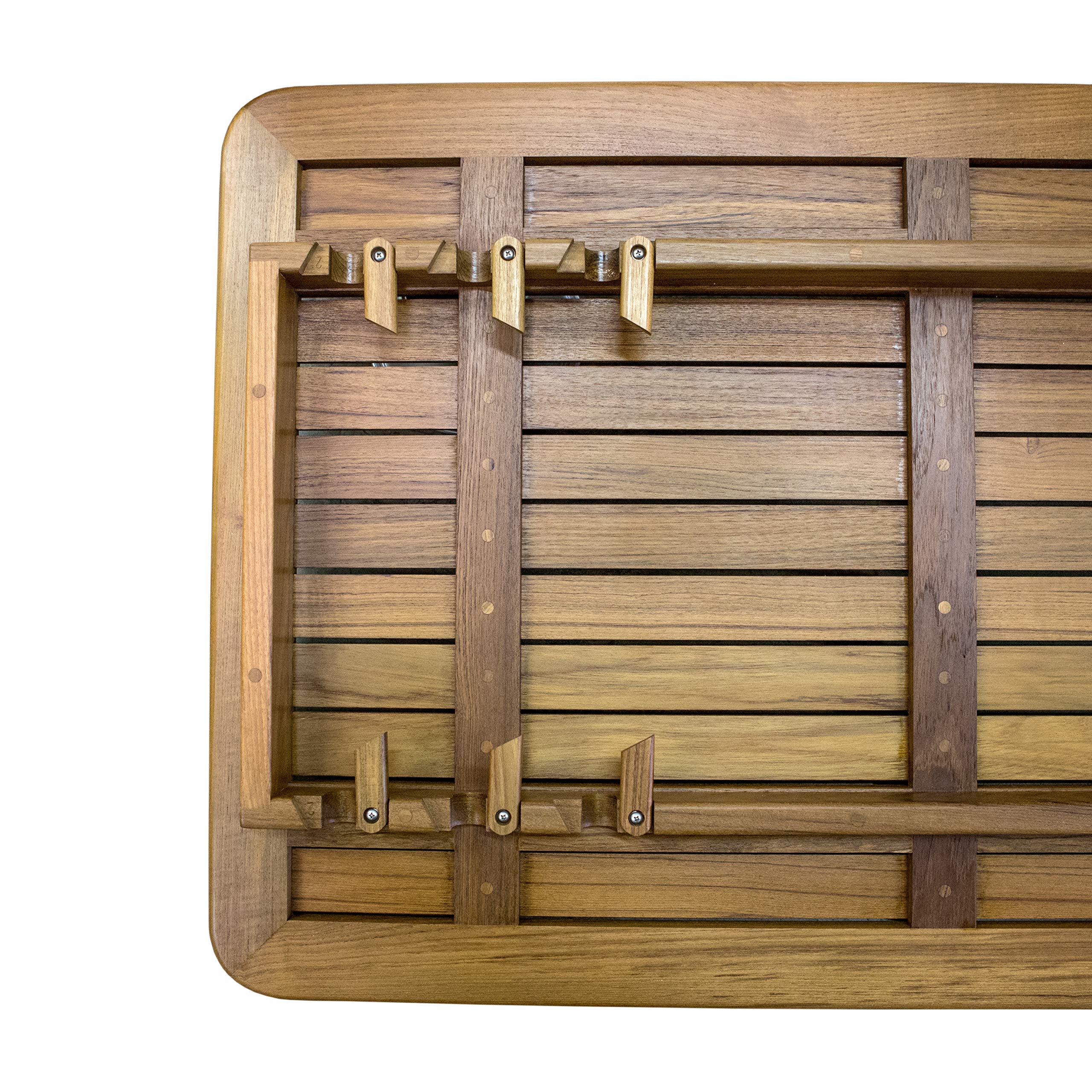 Adjustable Whitecap 60029 Slat-Top Teak Table - Large