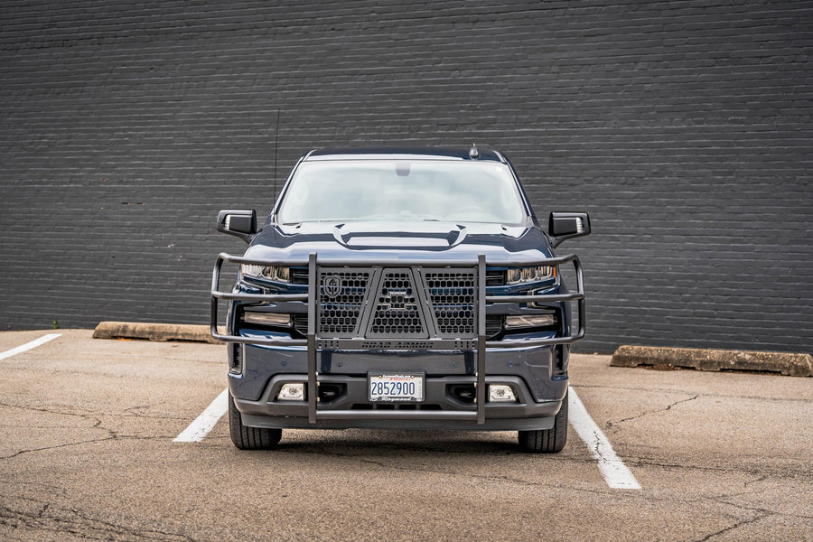 Vaquero Road Armor 3191-BRSH Front Grille Guard - Texture Black - Compatible with: 2019-2021 Chevy Silverado 1500