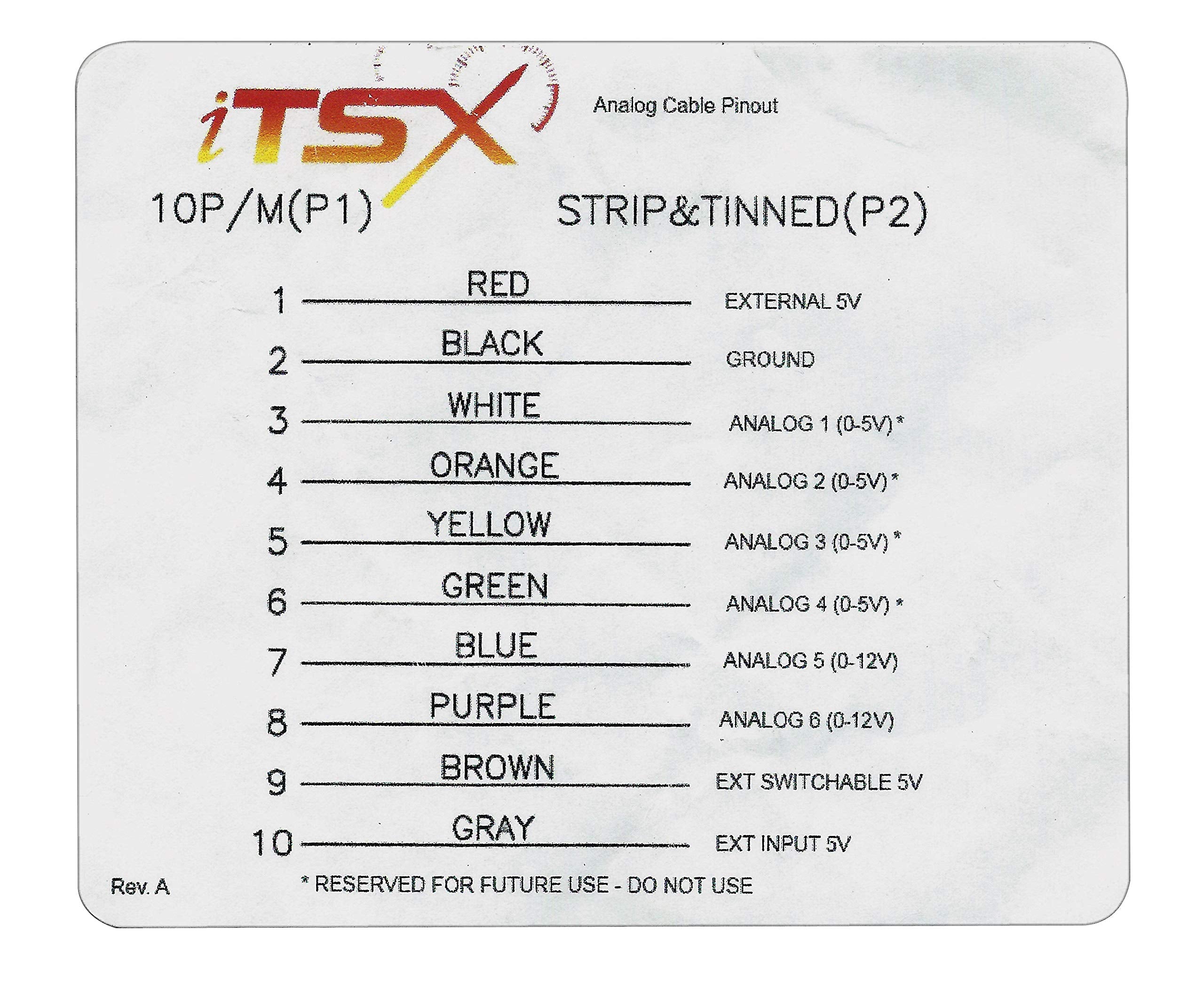 4021 - SCT Performance - Analog Cable for iTSX/TSX