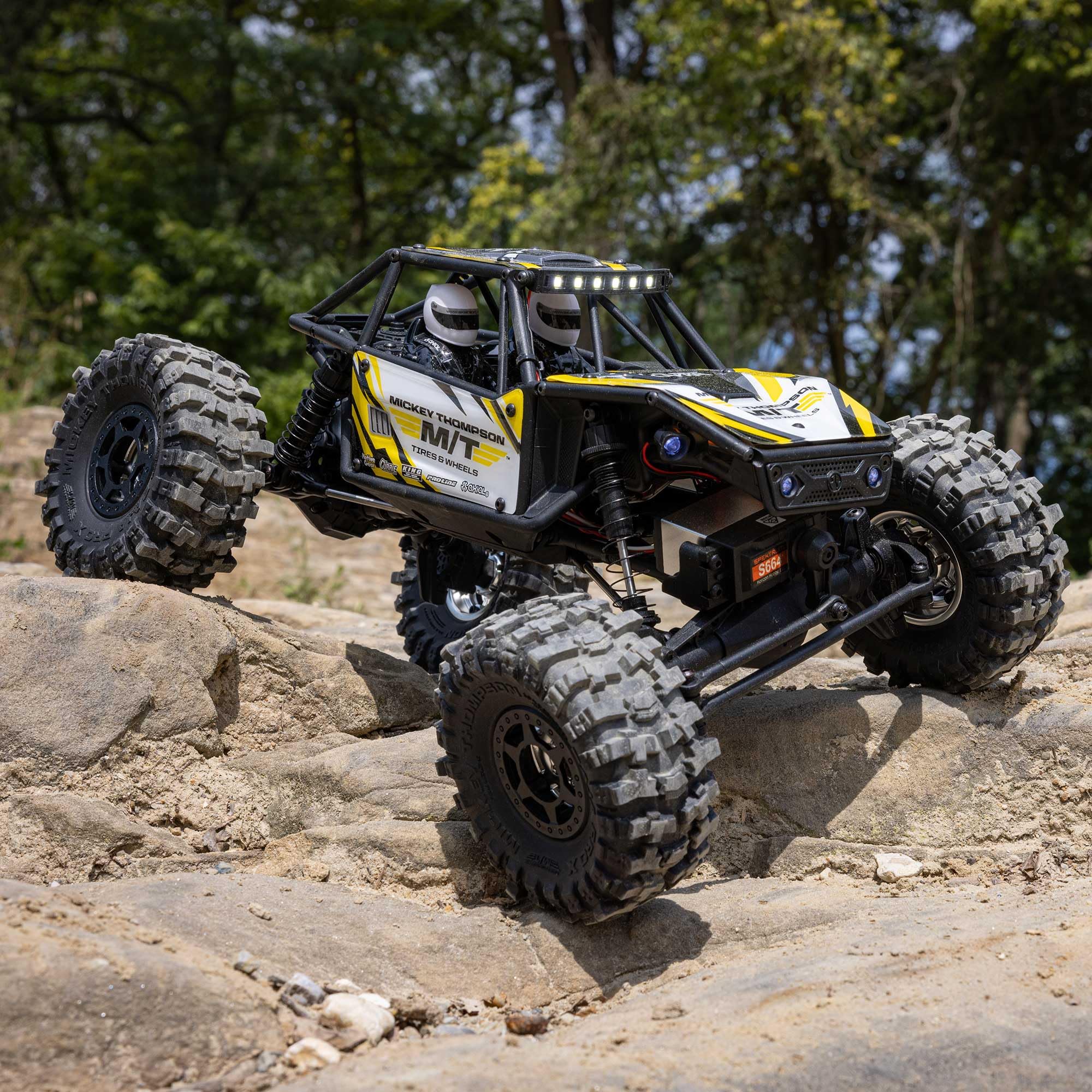 Axial RC Truck 4WS UTB18 Capra 1/18th 4x4 RTR (Comes with Everything Needed to Run), Yellow, AXI-1750T2