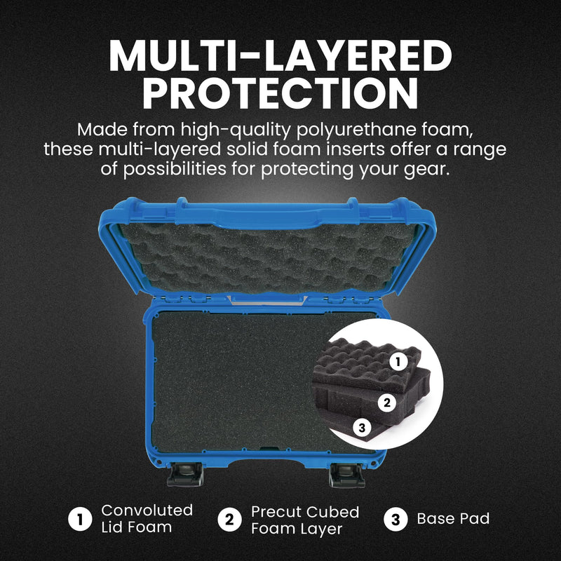 Waterproof Nanuk 909 Hard Case with Foam Insert - Blue