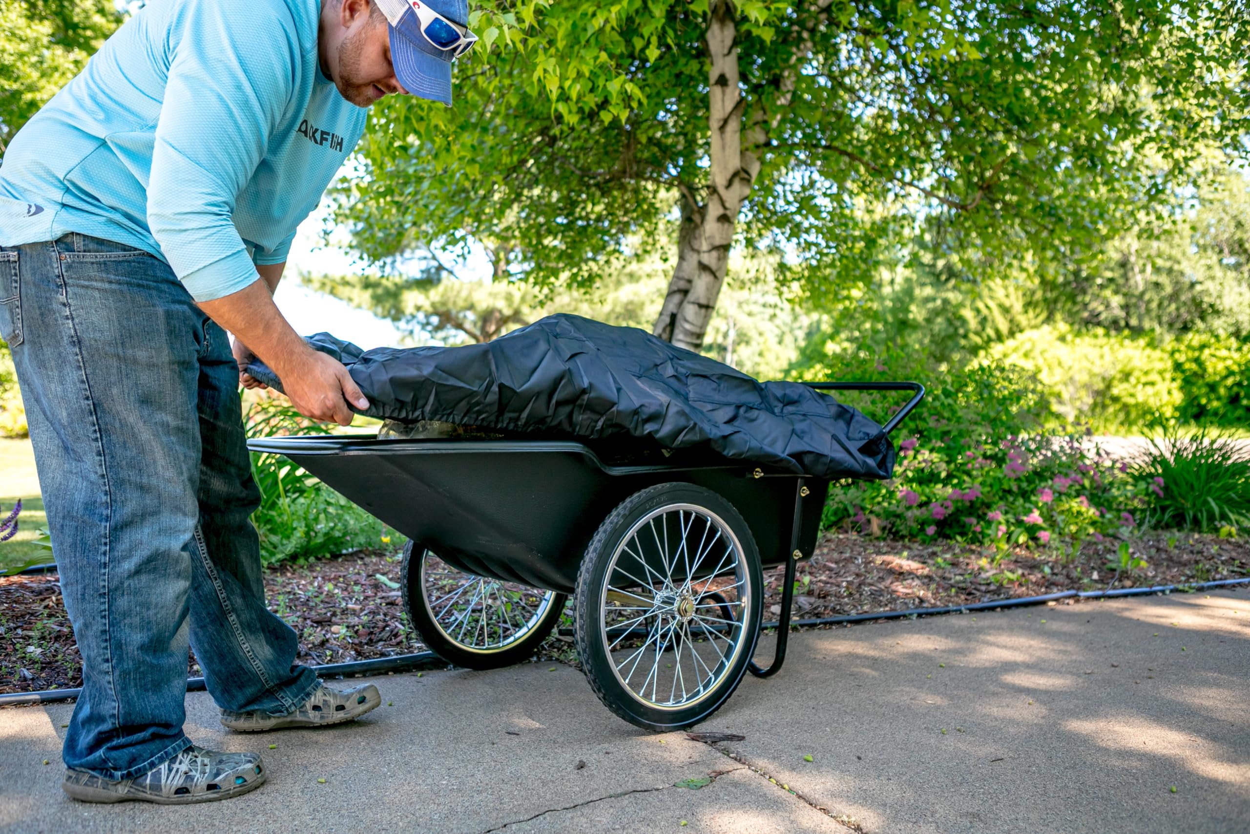 Heavy-Duty Polar Trailer Utility Cart – 10 Cu. Ft, 400 lb Capacity, Flat-Free Wheels for Ice Fishing, Firewood & Outdoor Hauling