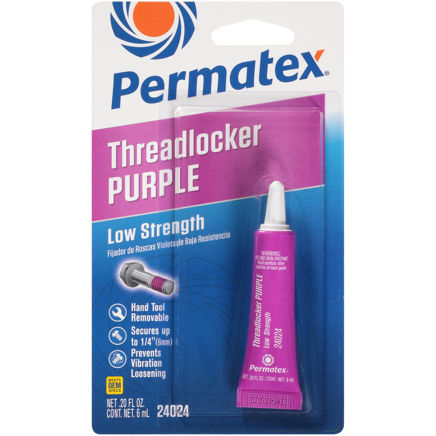 Low Strength Permatex Threadlocker Purple, 6 ml Tube
