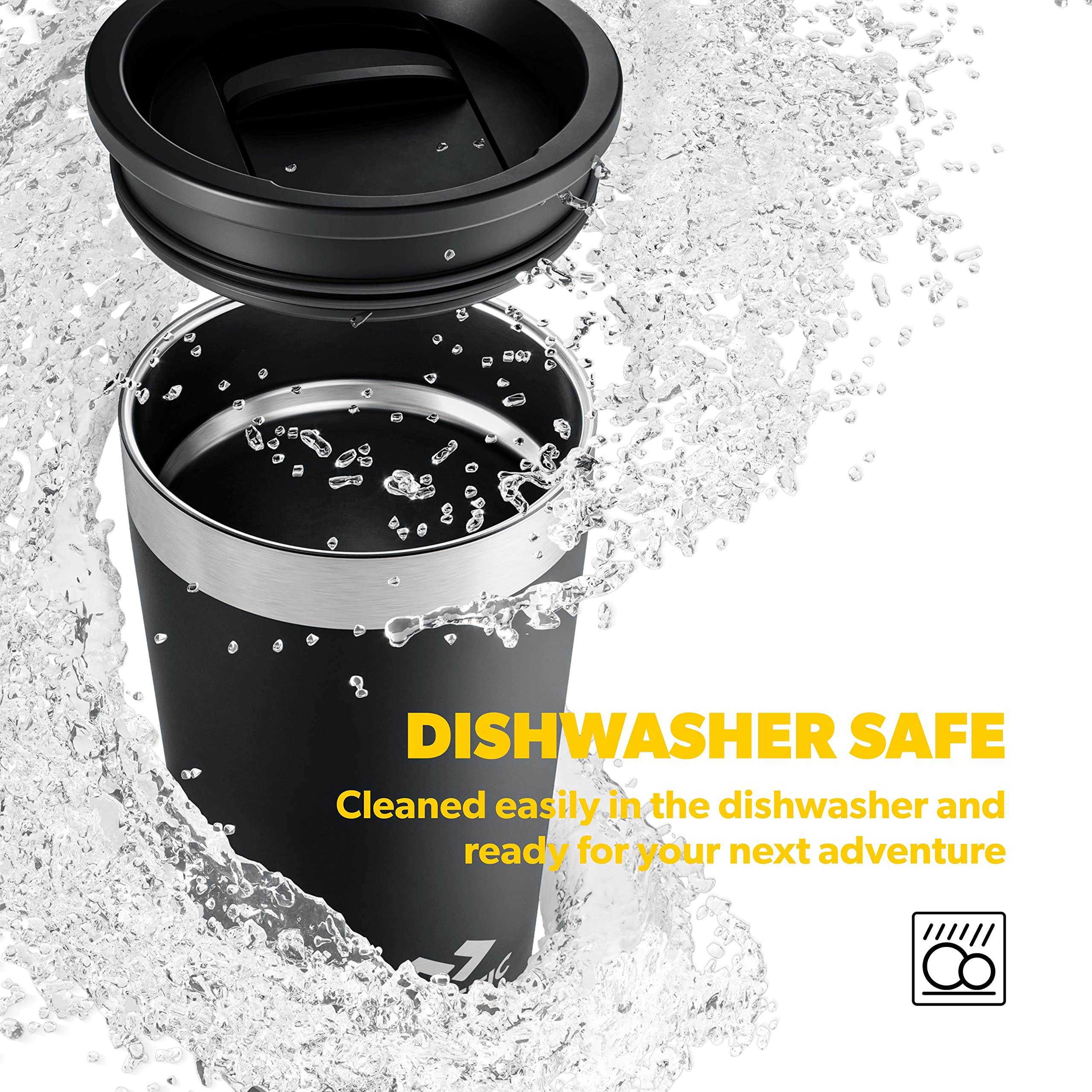 Thermo Dometic Tumbler, Stainless Steel, Vacuum Insulated with Splash Resistant Press-fit Function Lid (Ore, 10 Oz)