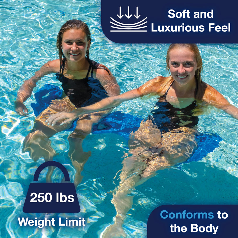 Flat Blue Foam Pool Noodle - WOW Sports - Perfect For Pool Parties & Swim Training - Floatation Device for Adults & Children - Pool Accessory - 52" Long