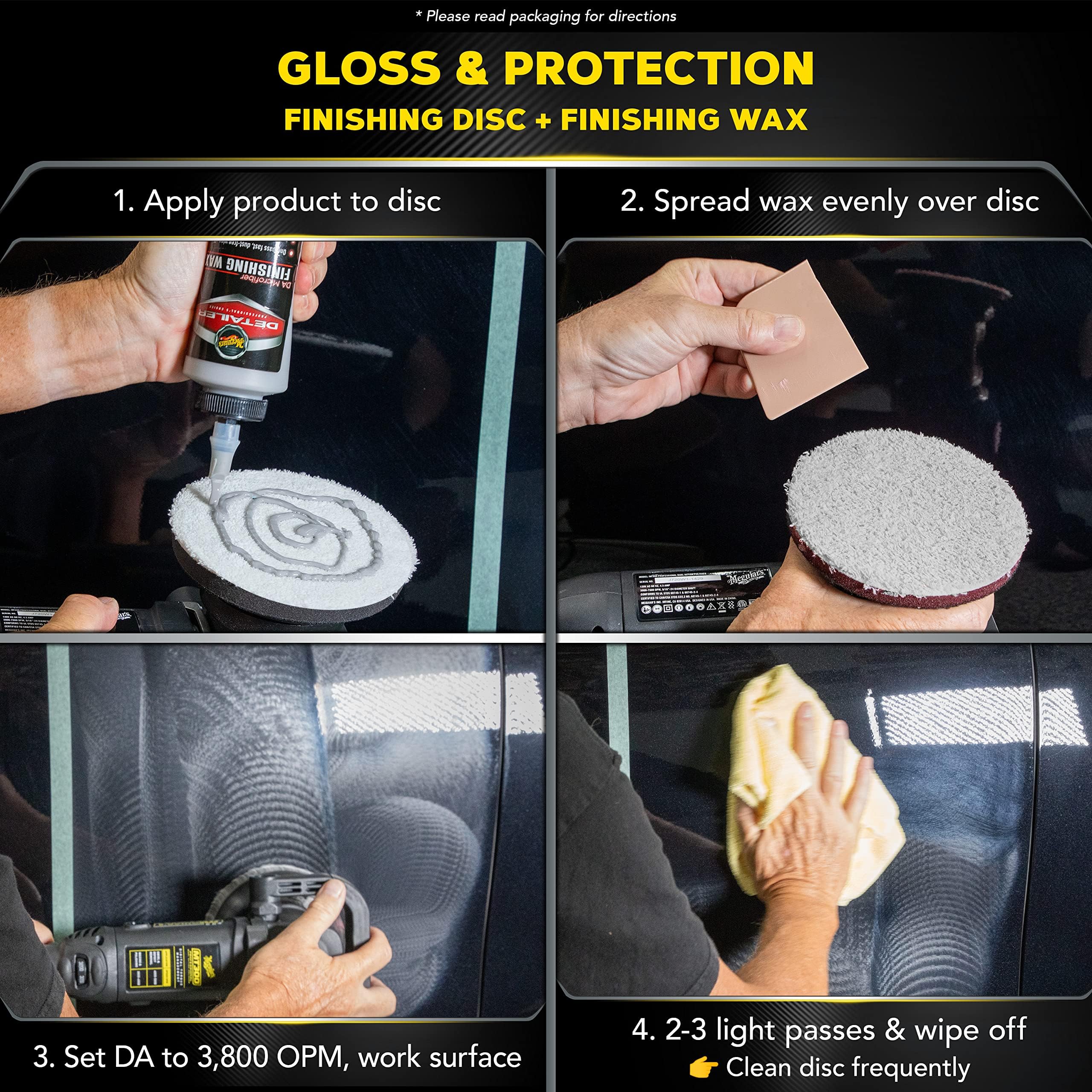 Meguiar's 5" DA Microfiber Correction System Starter Kit, Complete Paint Correction Kit with Cutting Discs, Backing Plate, Correction Compound, Finishing Wax, and More
