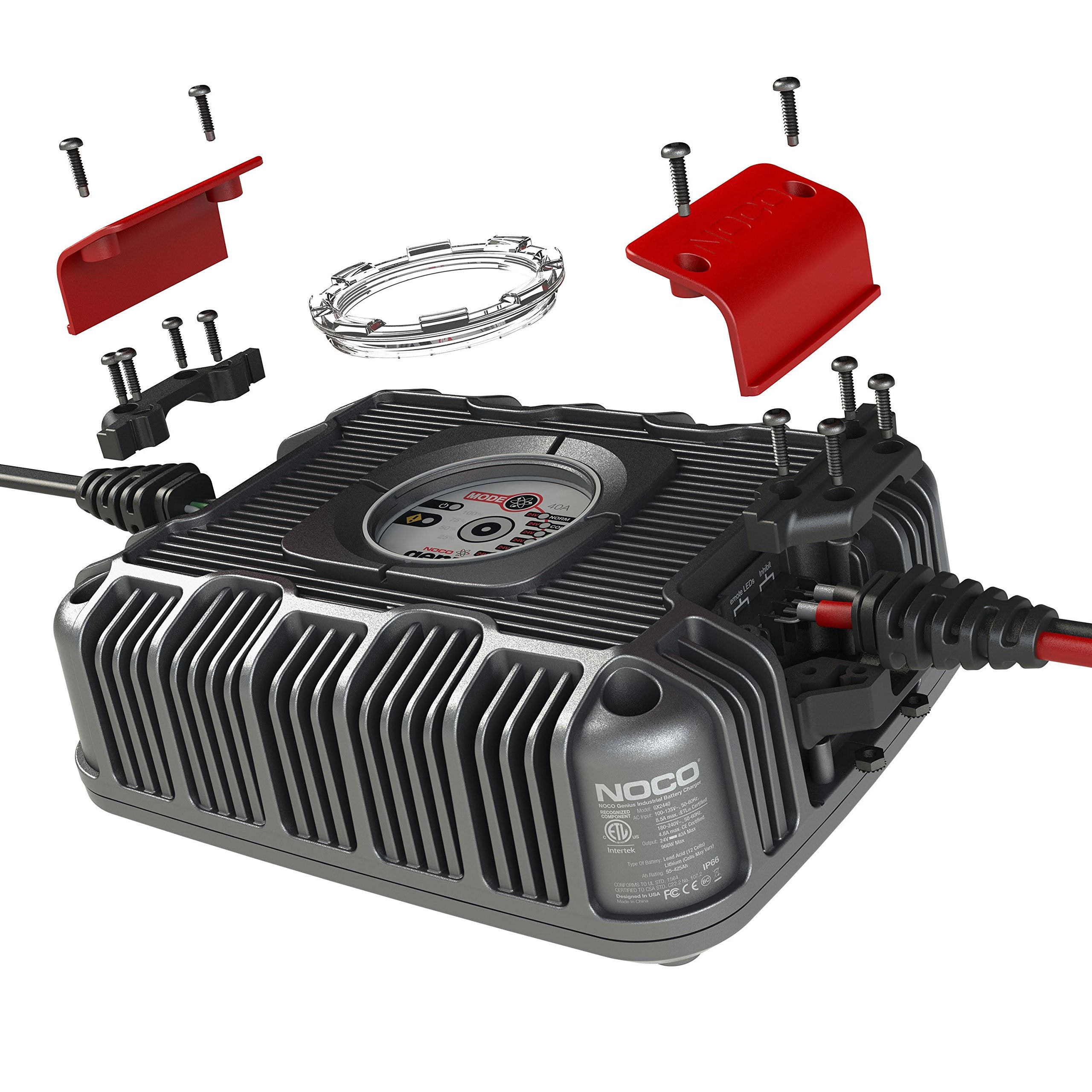 NOCO Genius GX3626 Smart Onboard Battery Charger, 36V 26A Commercial Charger, Battery Maintainer and Desulfator for Golf Carts, Pallet Jacks, Floor Scrubbers, Scissor Lifts, and Industrial Equipment