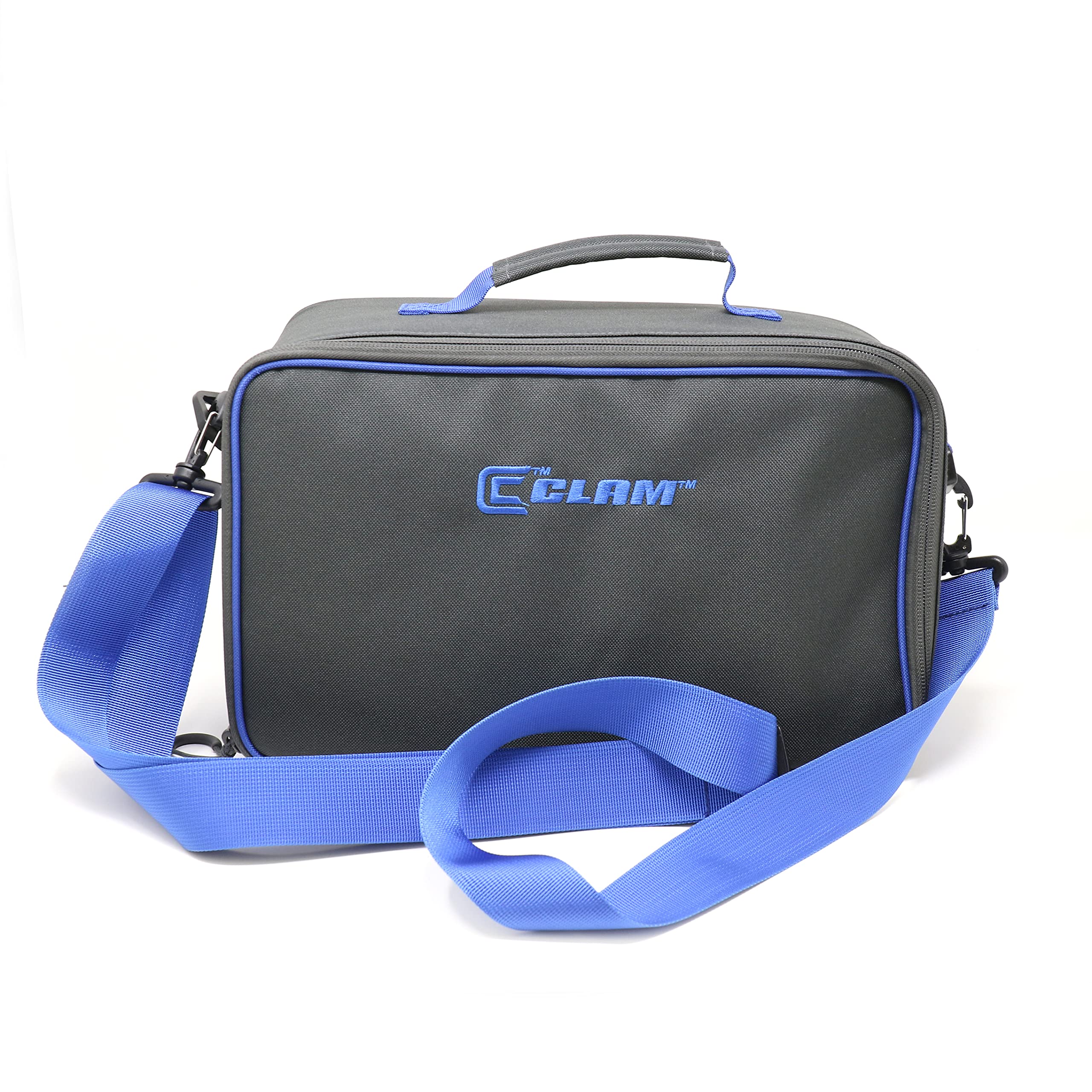 Battery Storage Bag CLAM 15528 – Heavy-Duty 600D Polyester, Padded Dividers & Secure Carry for Ice Fishing & Outdoor Use