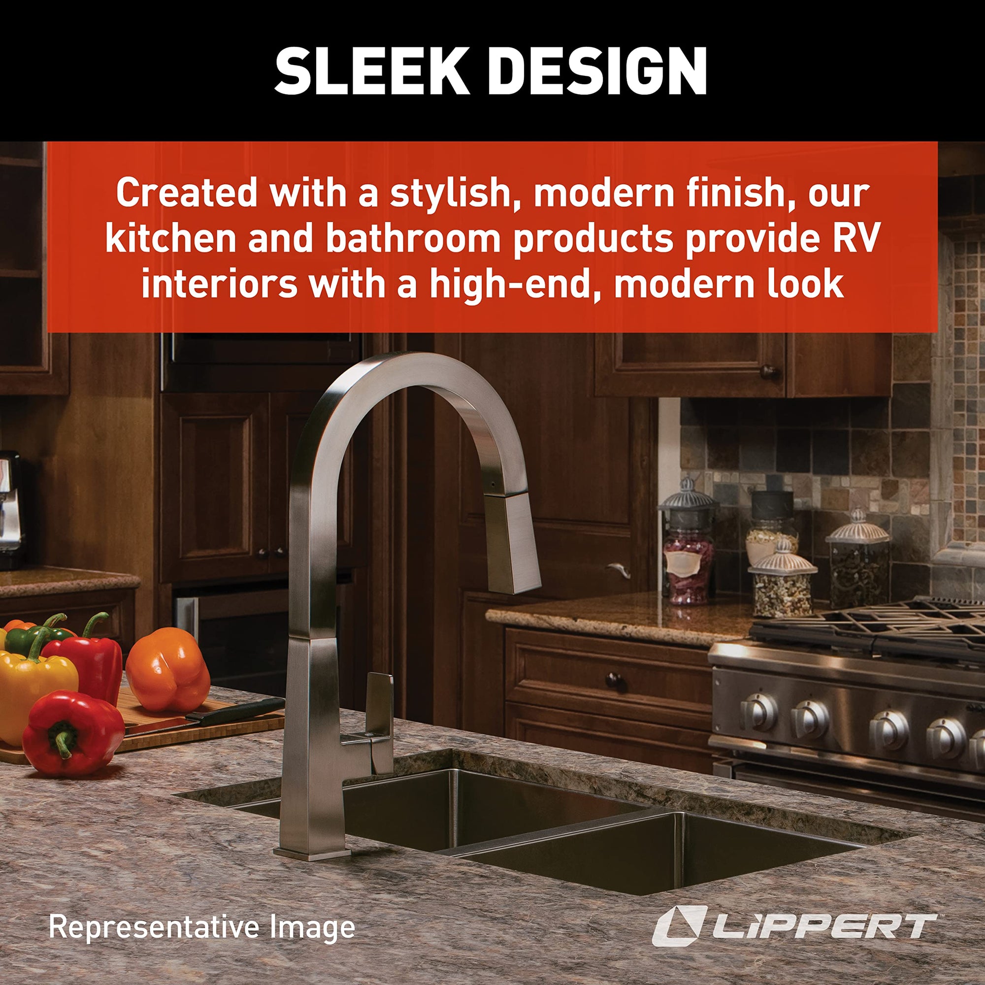 Stainless Steel Lippert Flow Max™ Pull-Down Kitchen Faucet
