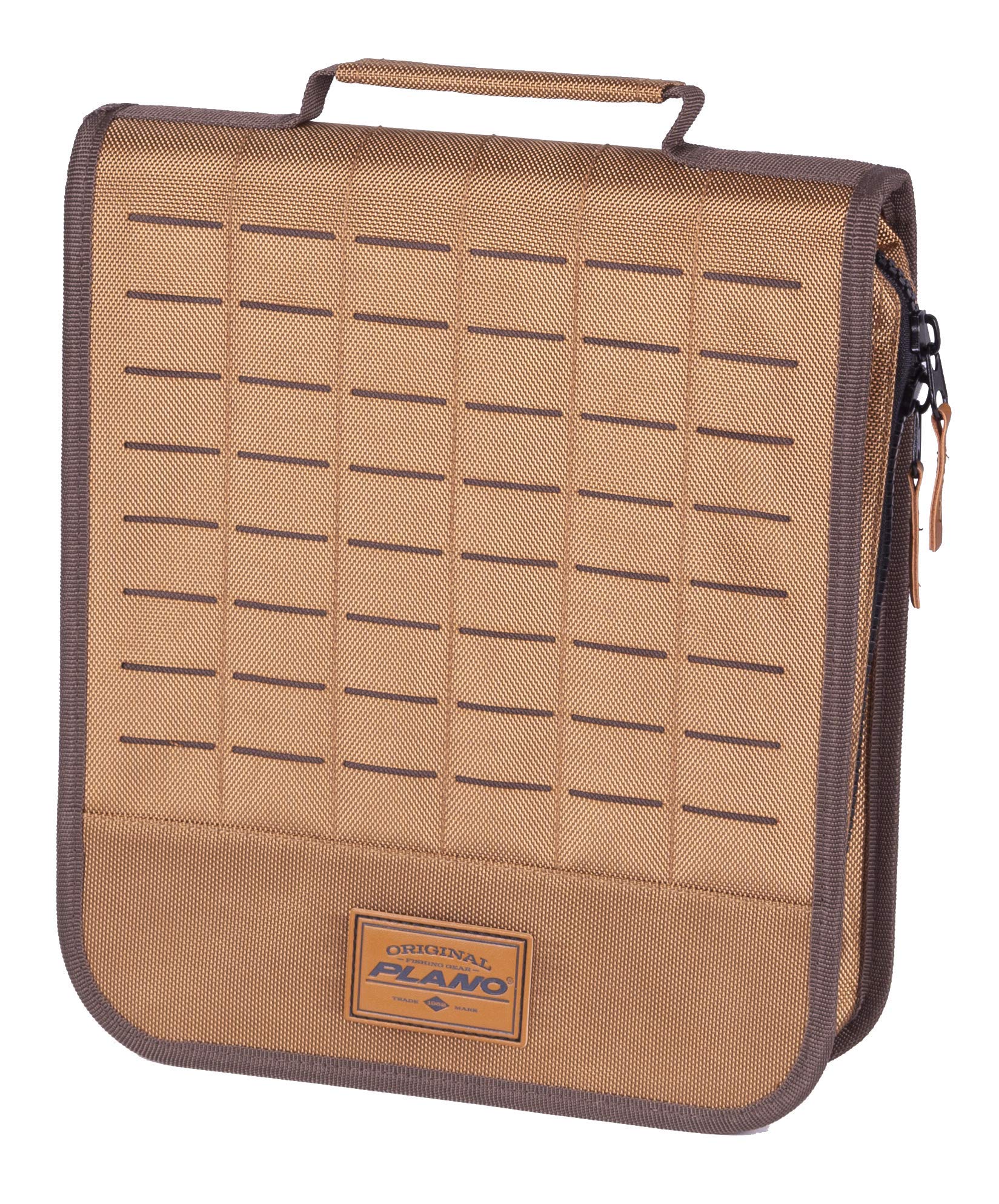 Plano Blade Bag Guide Series, Brown 1680 Denier Fabric, Includes 8 Removable Zip-Seal Organizer Bags, Water-Resistant Soft Storage for Spinner Baits and Blades