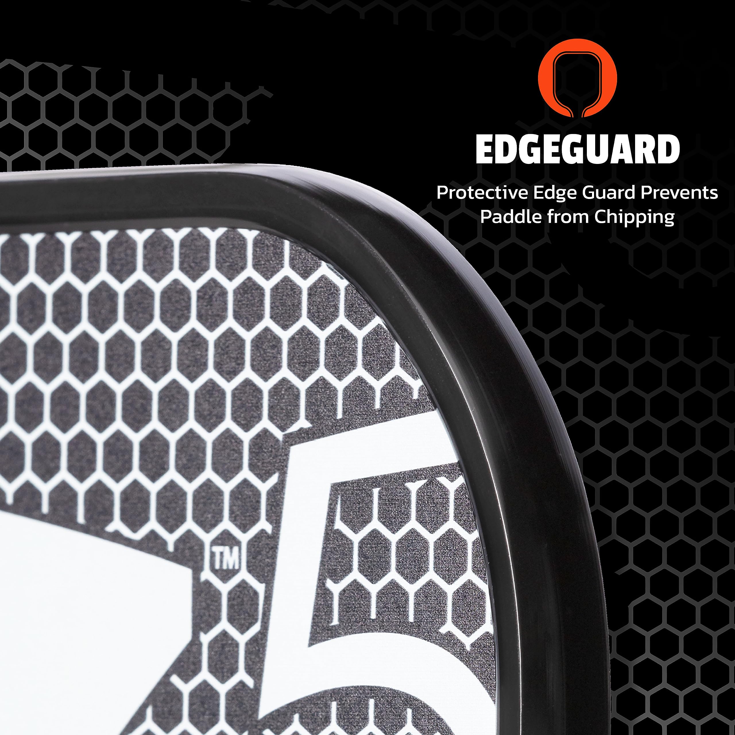 Graphite ONIX Z5 Pickleball Paddle (Graphite Carbon Fiber Face with Rough Texture Surface, Cushion Comfort Grip and Nomex Honeycomb Core for Touch, Control, and Power),White
